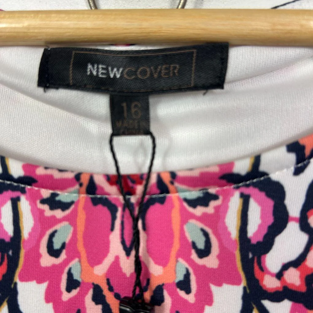New Cover Multicoloured Floral Dress - Size 16 - Image 2