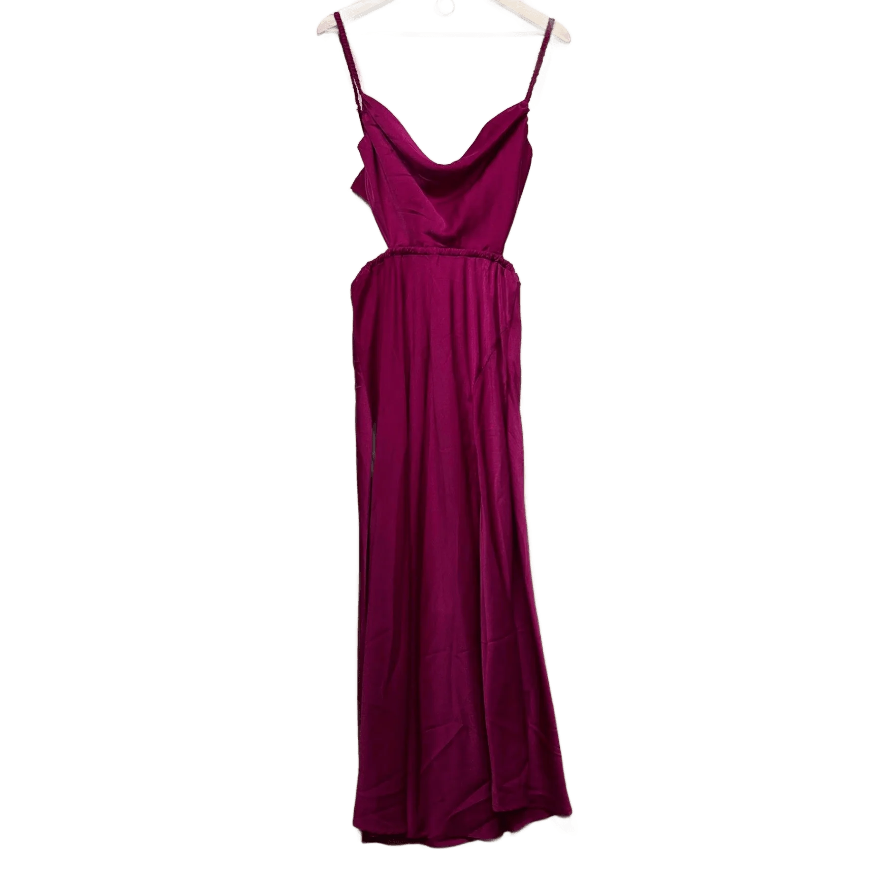 New Minx & Moss Satin Slip Dress Size 14 Pink Cut Out Sleeveless