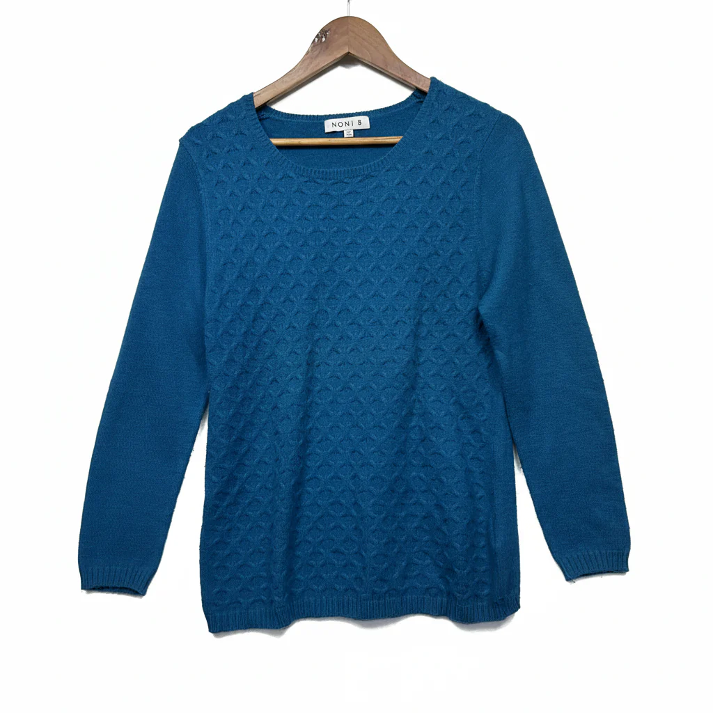Noni B Blue Long Sleeve Knit Jumper - Size L