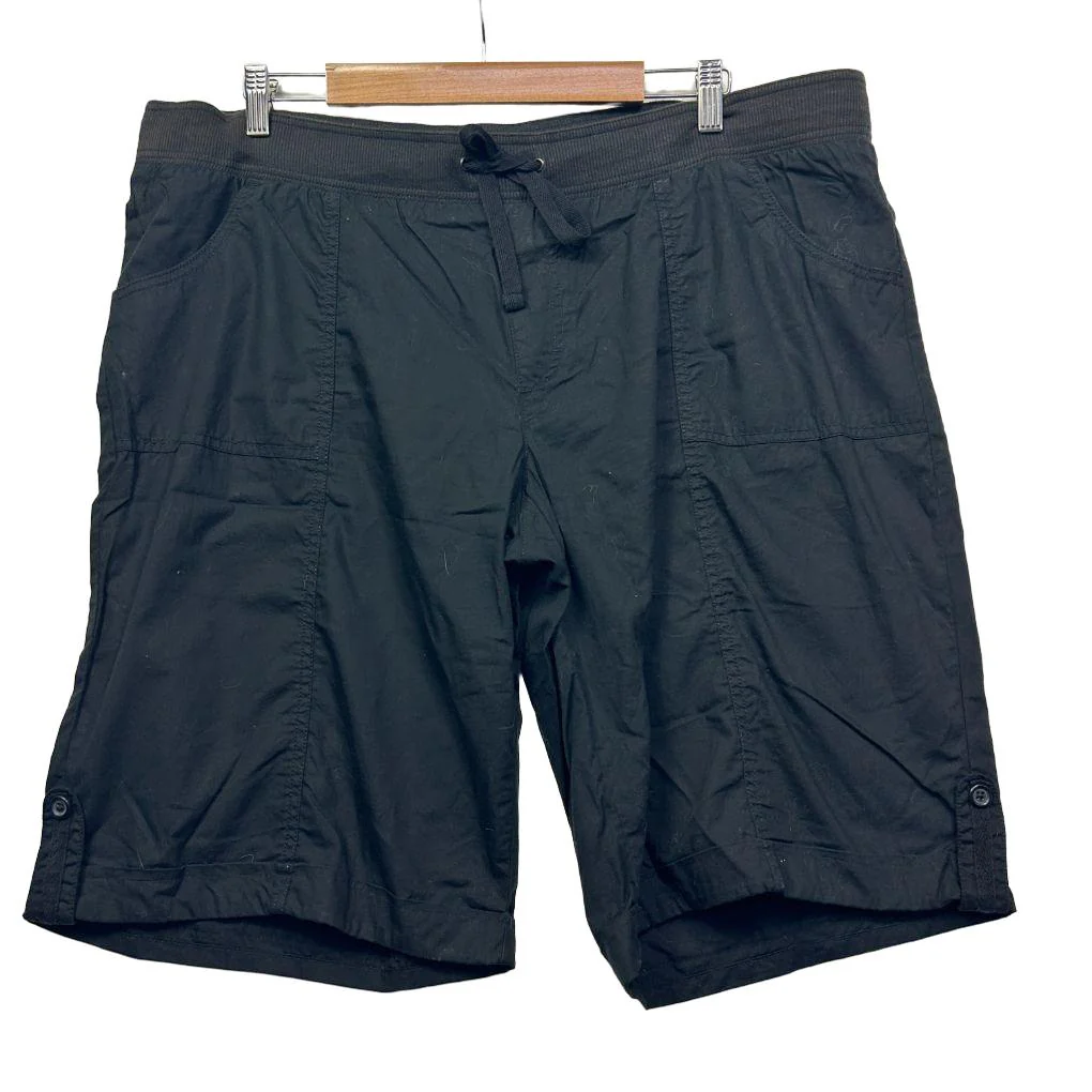 Now Black Cotton Shorts - Size 18