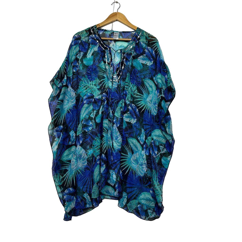 now Blue Teal Kaftan - One Size