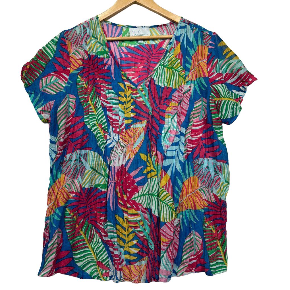 One Summer Multicoloured Cotton Top - Size 18