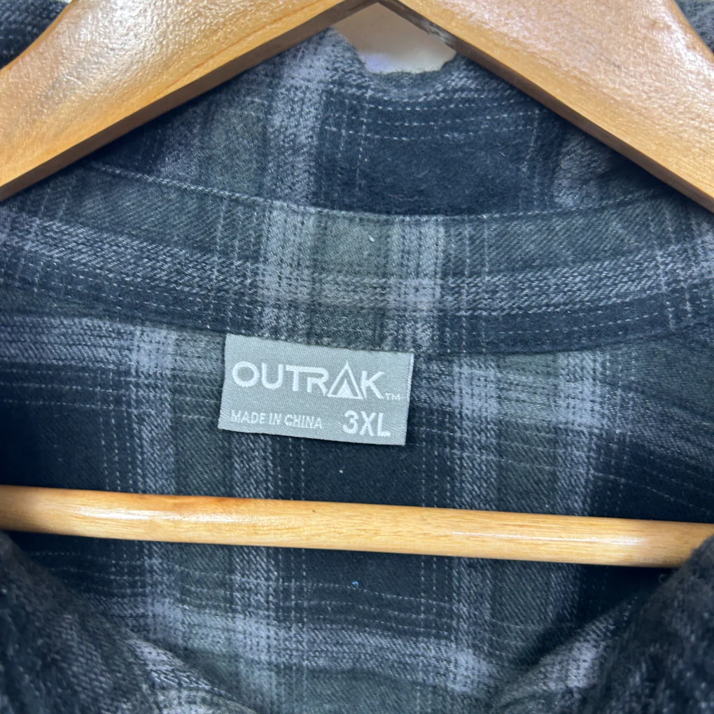 Outrak Check Long Sleeve Mens Flannel Shirt - Size 3XL - Image 2
