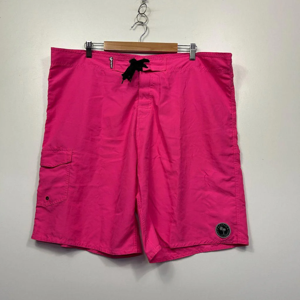 Pacifica Hot Pink Board Swim Mens Shorts - Size 112 - Image 4