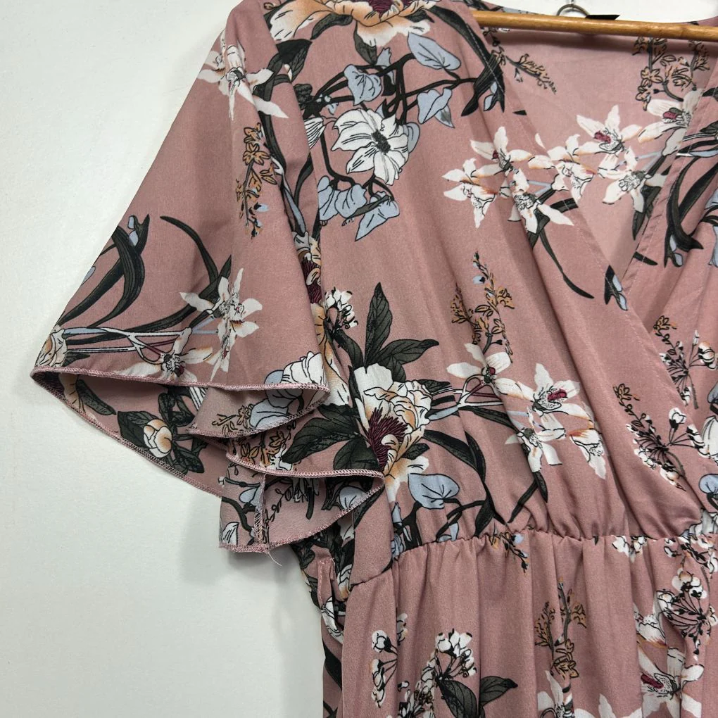 Shein Pink Floral Maxi Dress - Size 3XL - Image 2