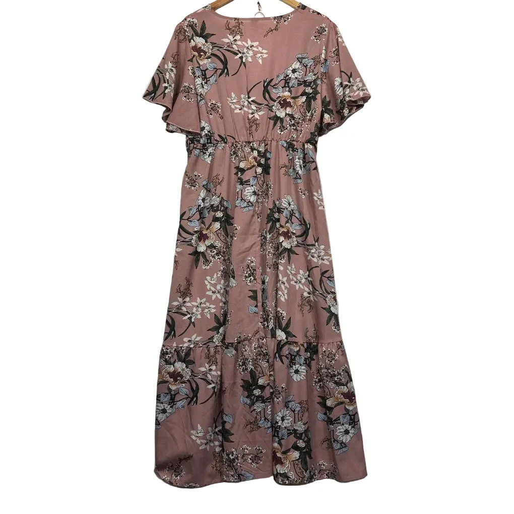 Shein Pink Floral Maxi Dress - Size 3XL - Image 5