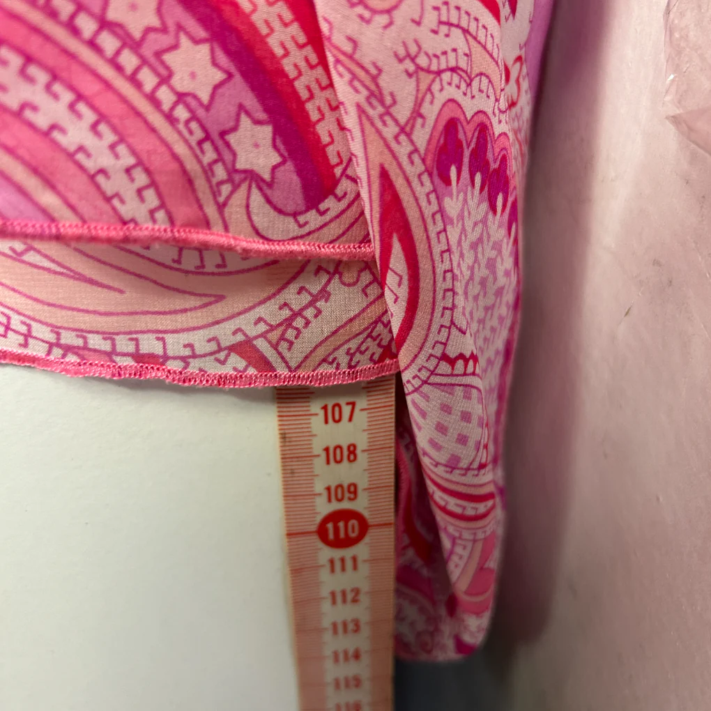 Pink Paisley Print V-Neck Kaftan - One Size - Image 5