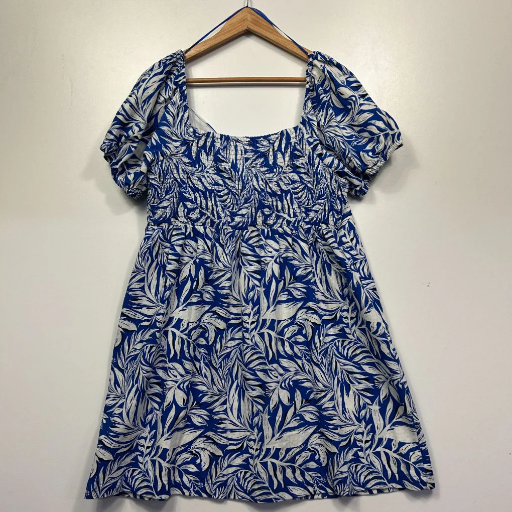 Piping Hot Blue Linen Dress - Size 20 - Image 2
