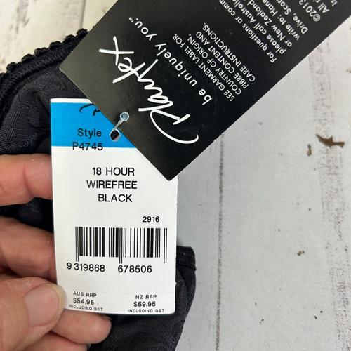 Playtex 18 Hour Black Wirefree Bra - Size 20/E - Image 3