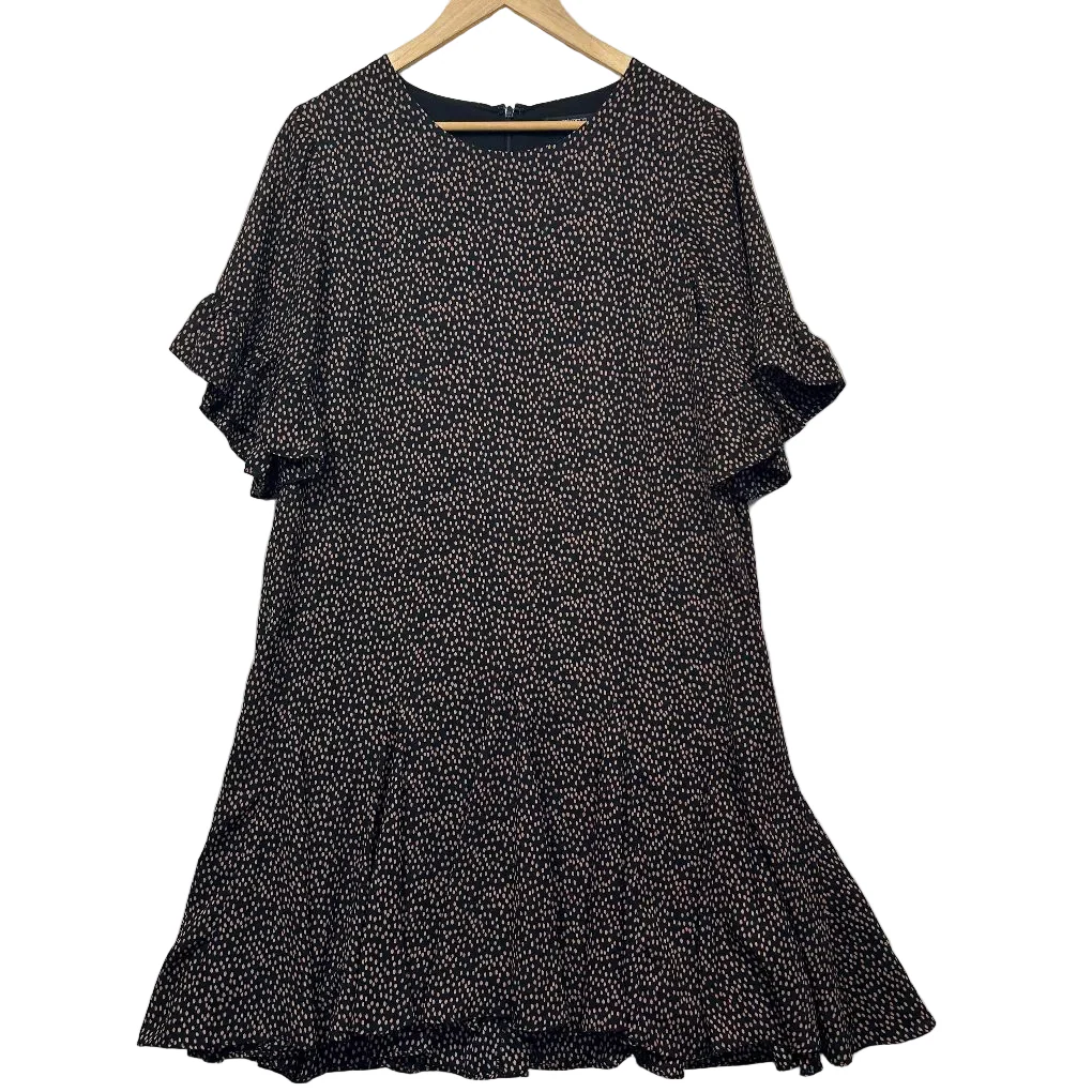 Portmans Black Polka Dot Dress - Size 16
