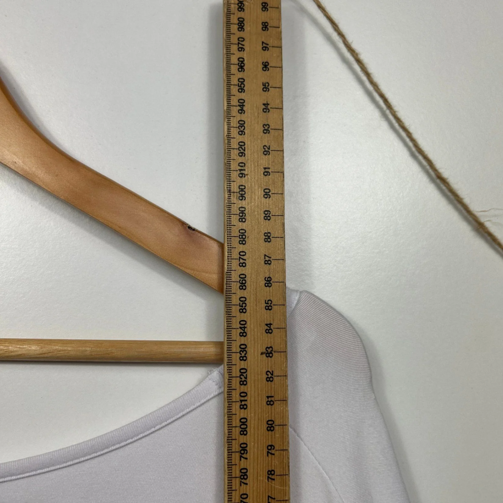 PQ Collection Womens White Short Sleeve Bamboo Jersey Blouse Top Size L/XL - Image 5