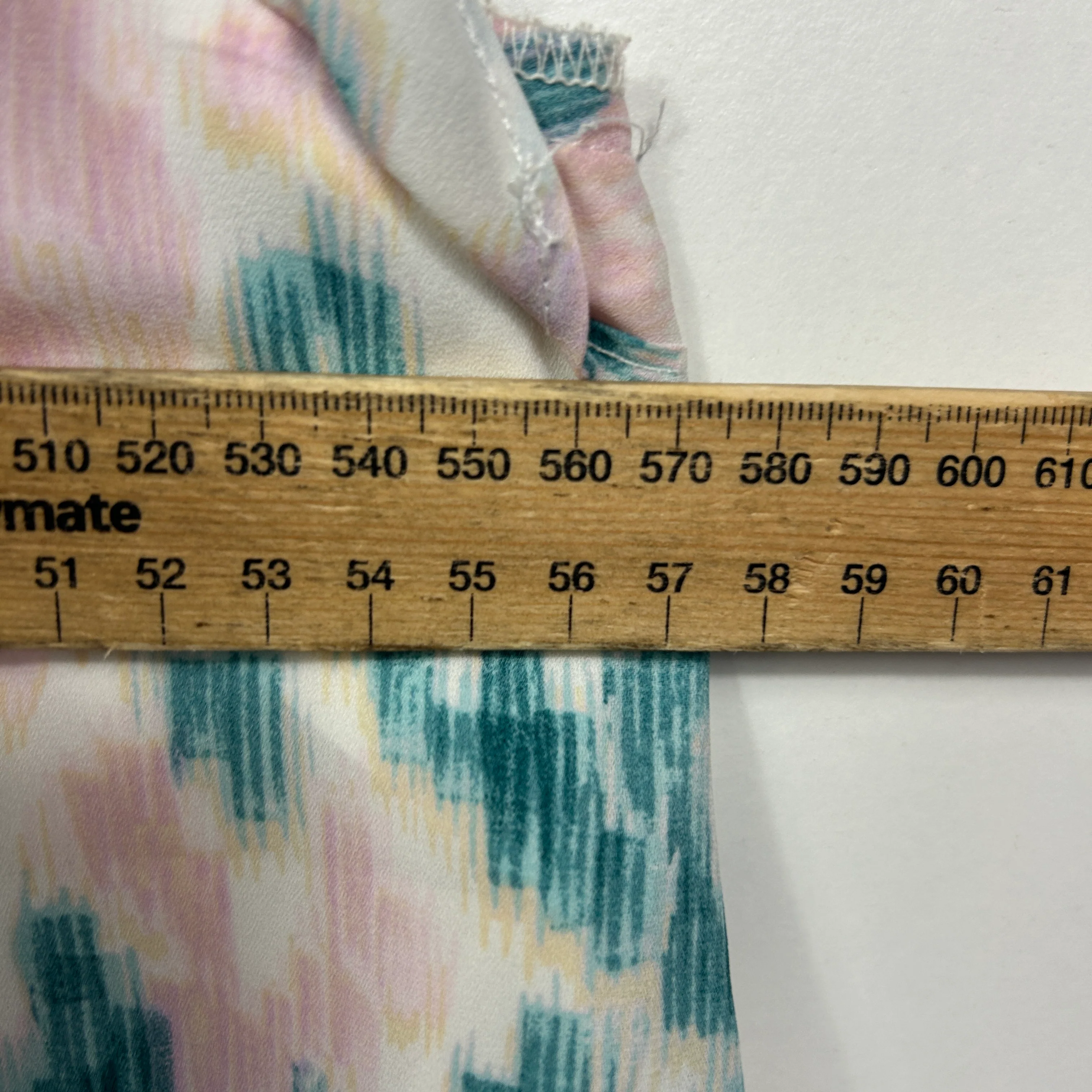 Preview Pink Teal Abstract Print Top - Size 18 - Image 6