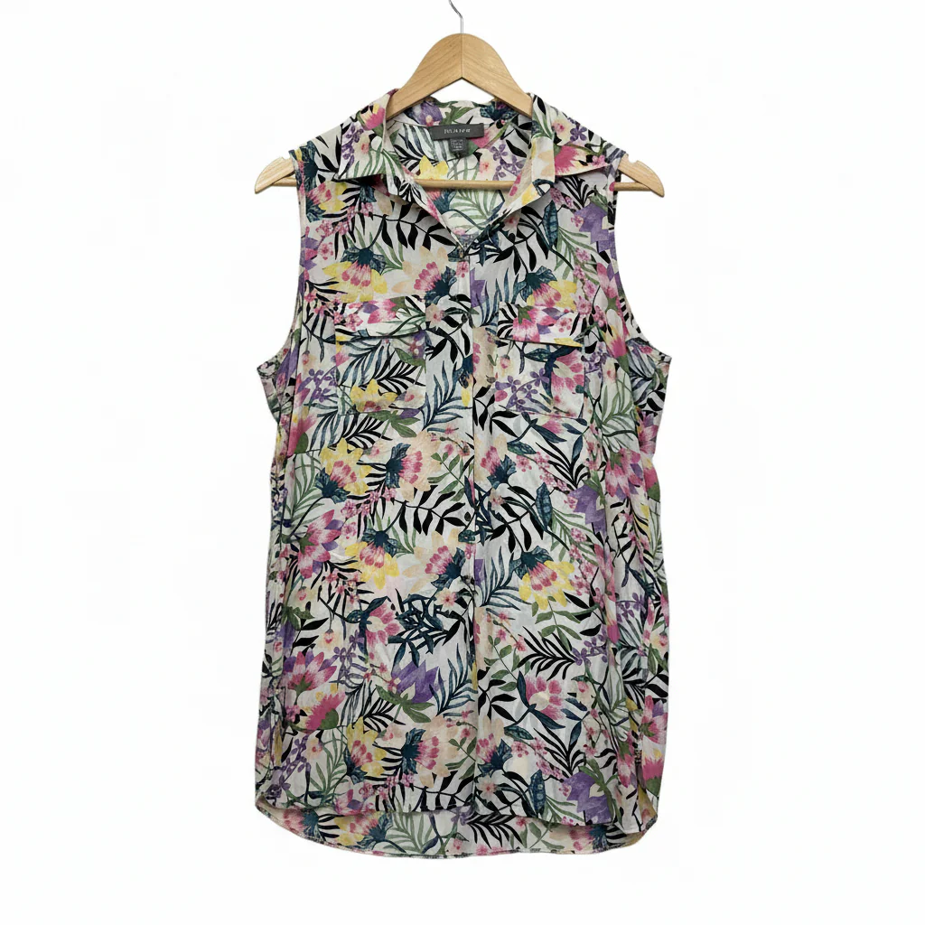 Primark Multicoloured Tropical Floral Shirt - Size 14