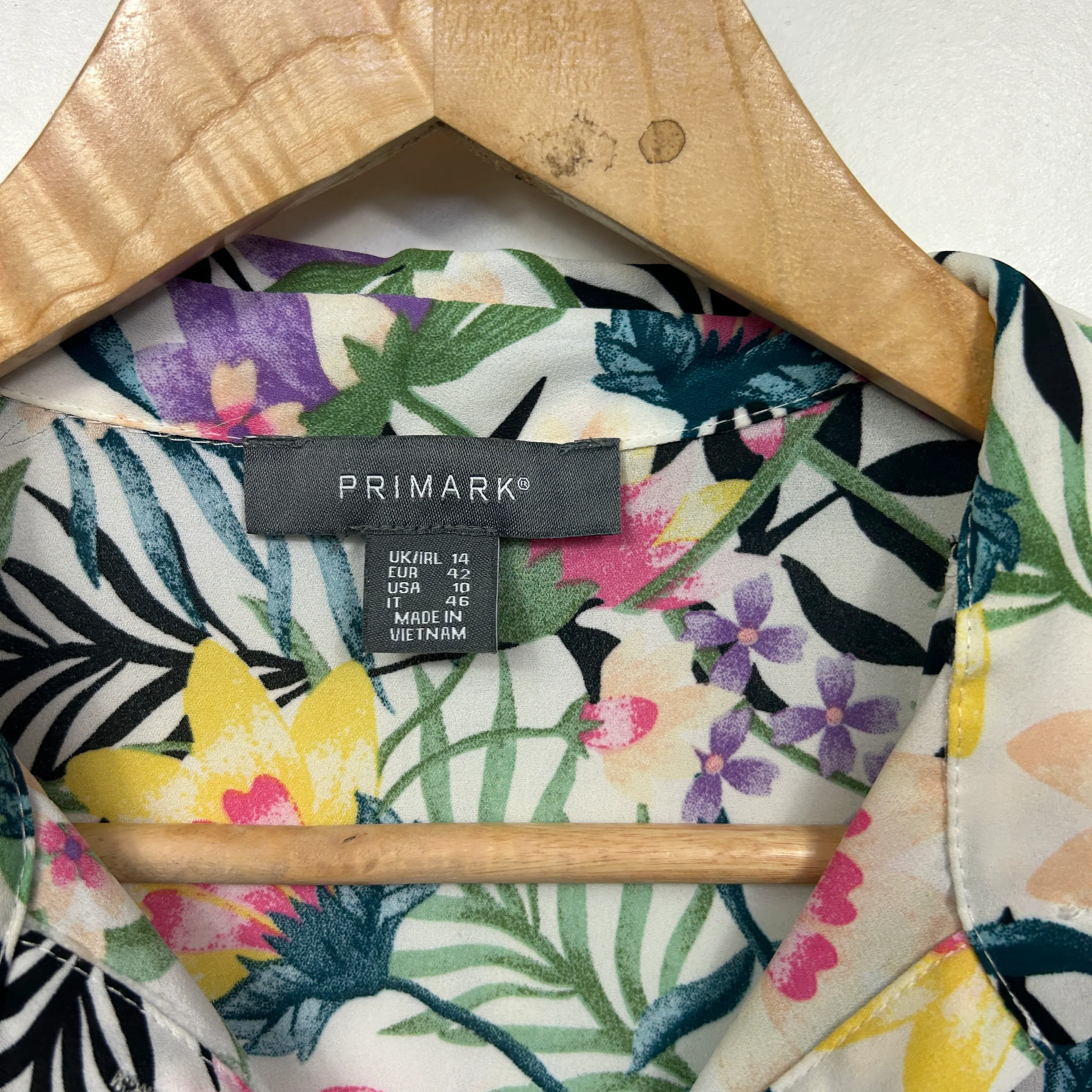 Primark Multicoloured Tropical Floral Shirt - Size 14 - Image 4