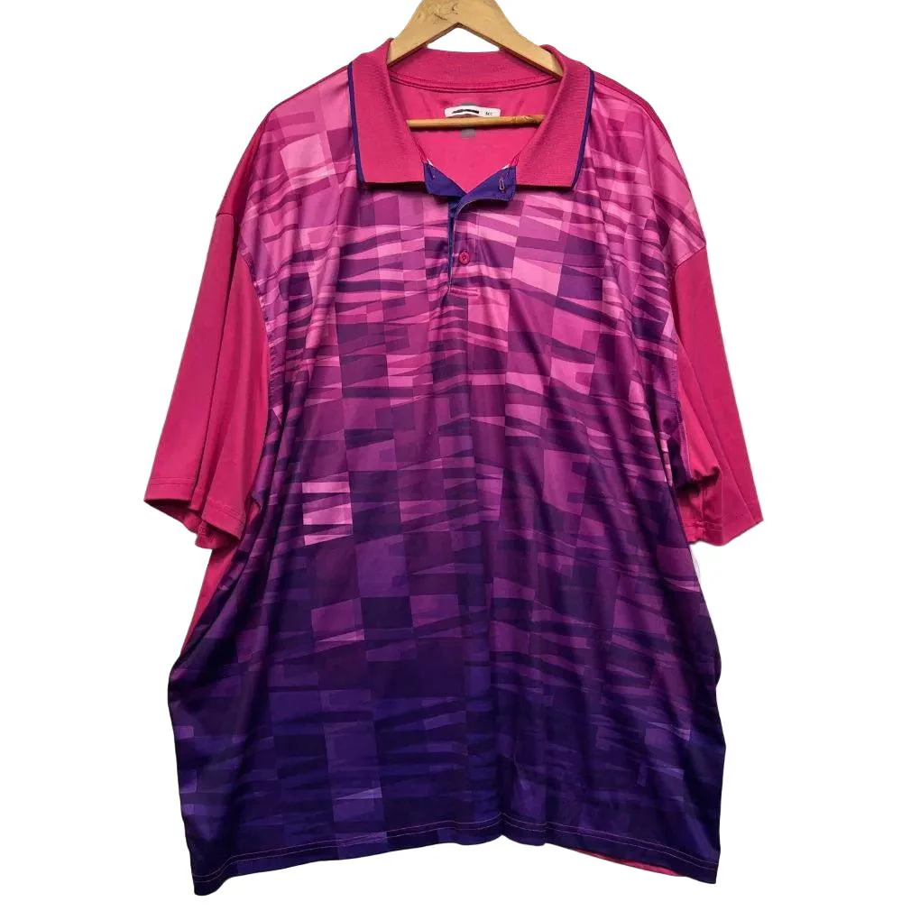 DBK Quik-Dry Pink Mens Polo Shirt - Size 9XL