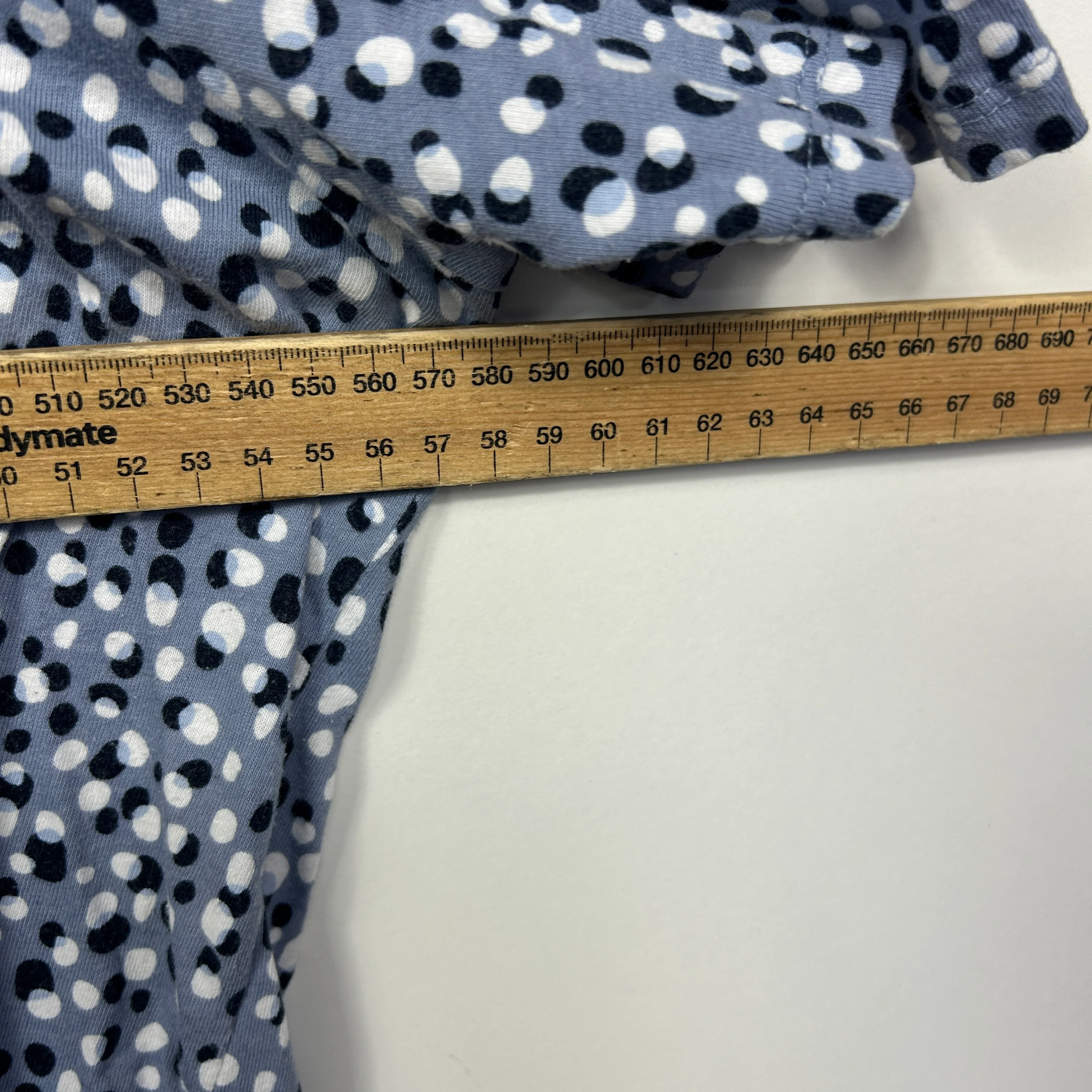 Regatta Curve Blue Grey Spotted Print Top - Size 20 - Image 5
