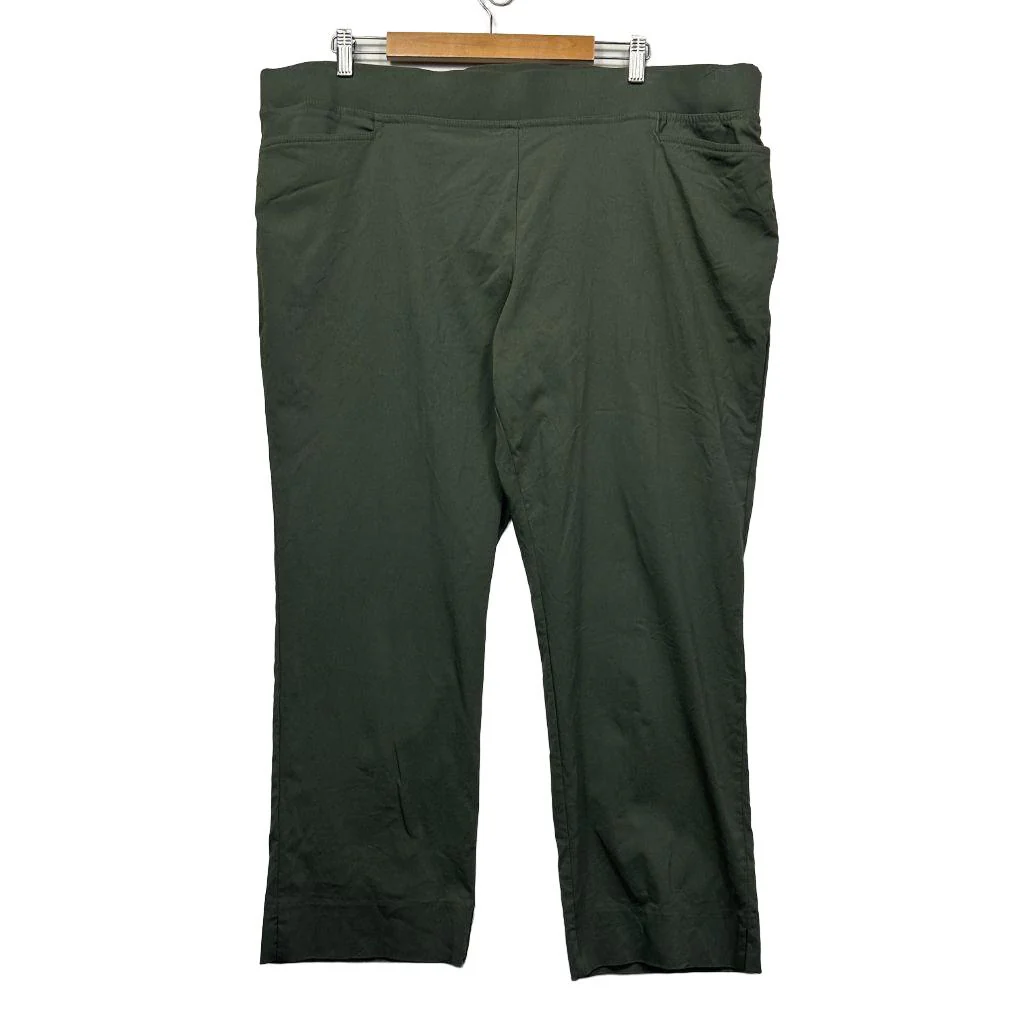 Regatta Curve Olive Pull On Pants - Size 22