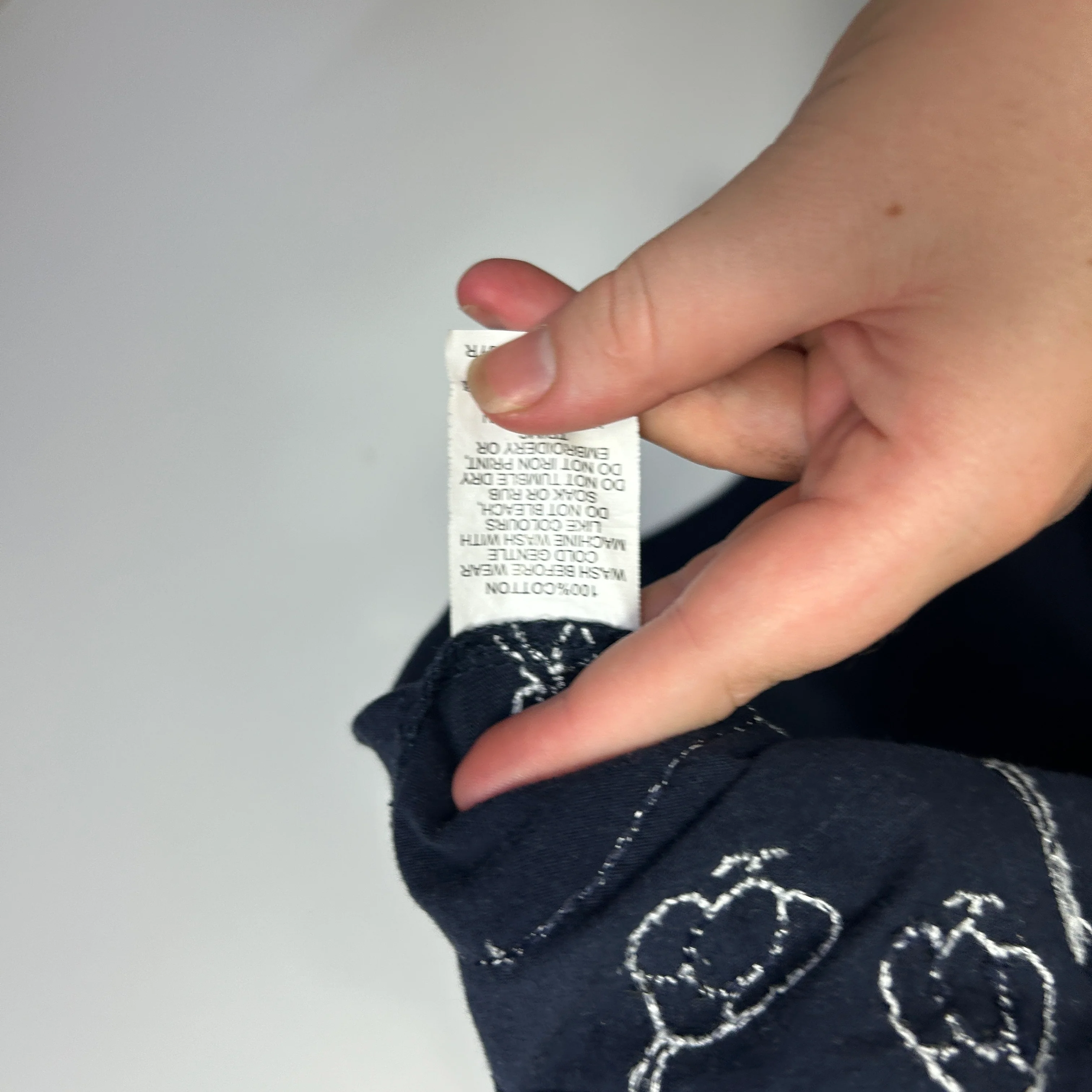 Regatta Navy Embroidered Floral Top - Size 18 - Image 3