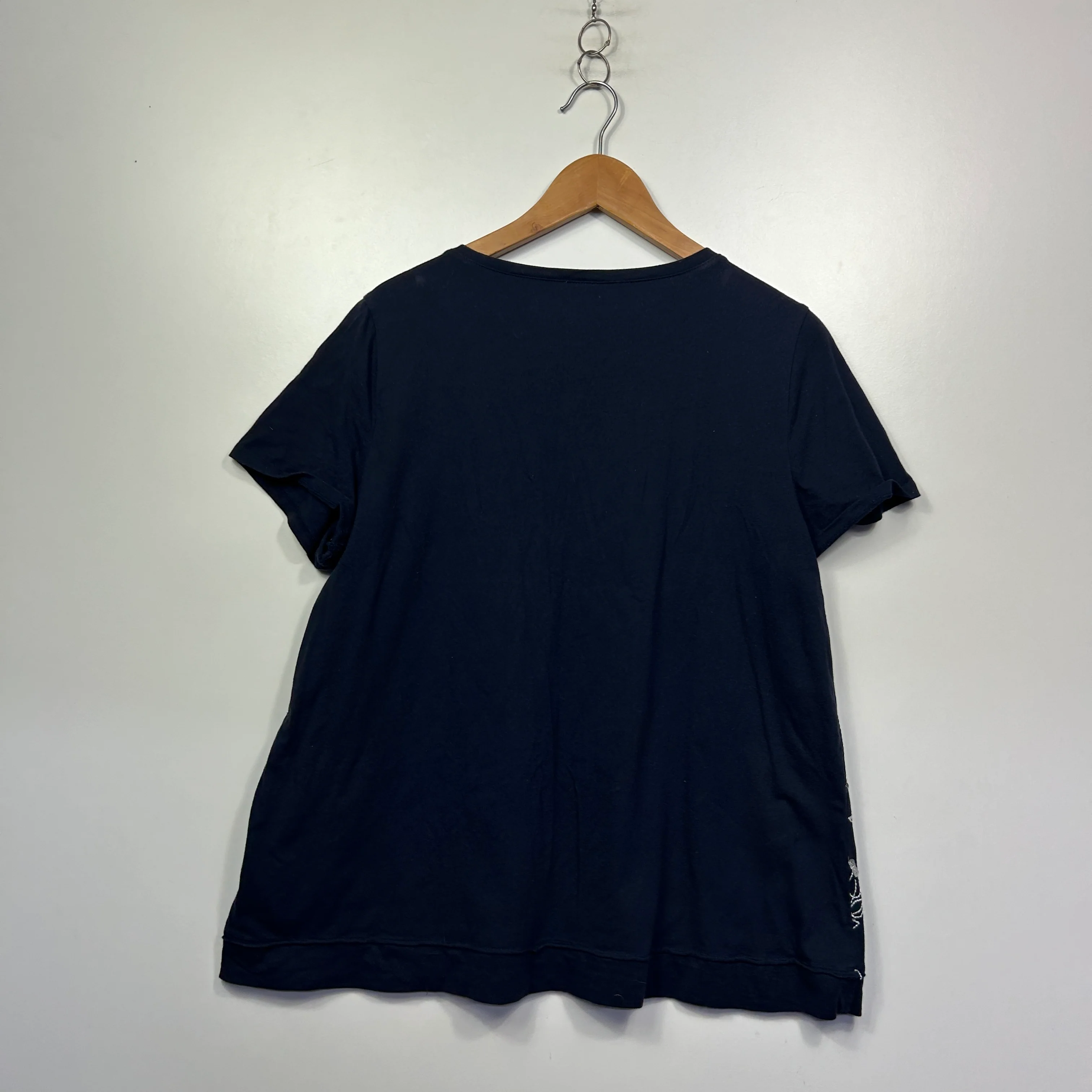 Regatta Navy Embroidered Floral Top - Size 18 - Image 4