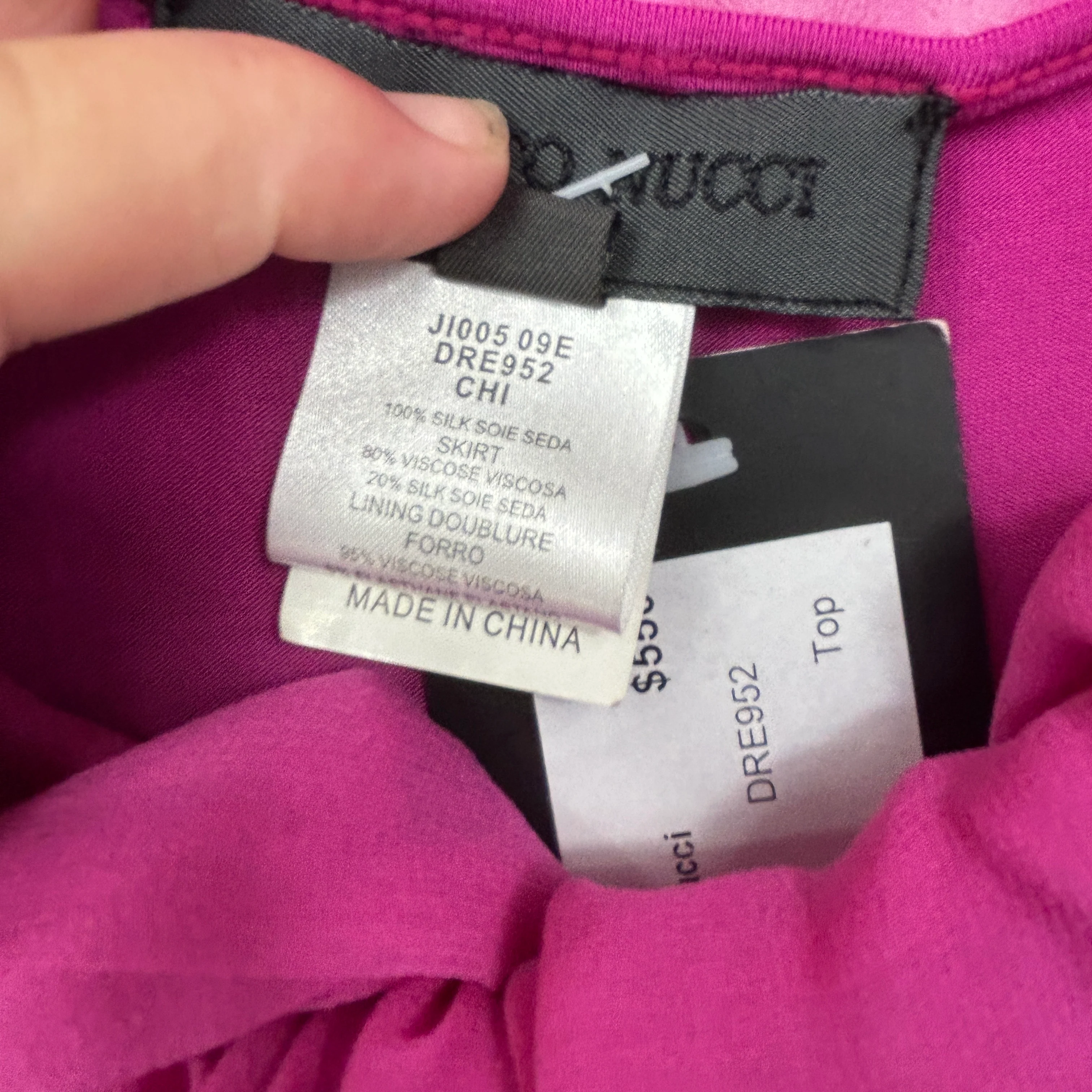 Renato Nucci Pink Silk Blend Dress - Size L - Image 3