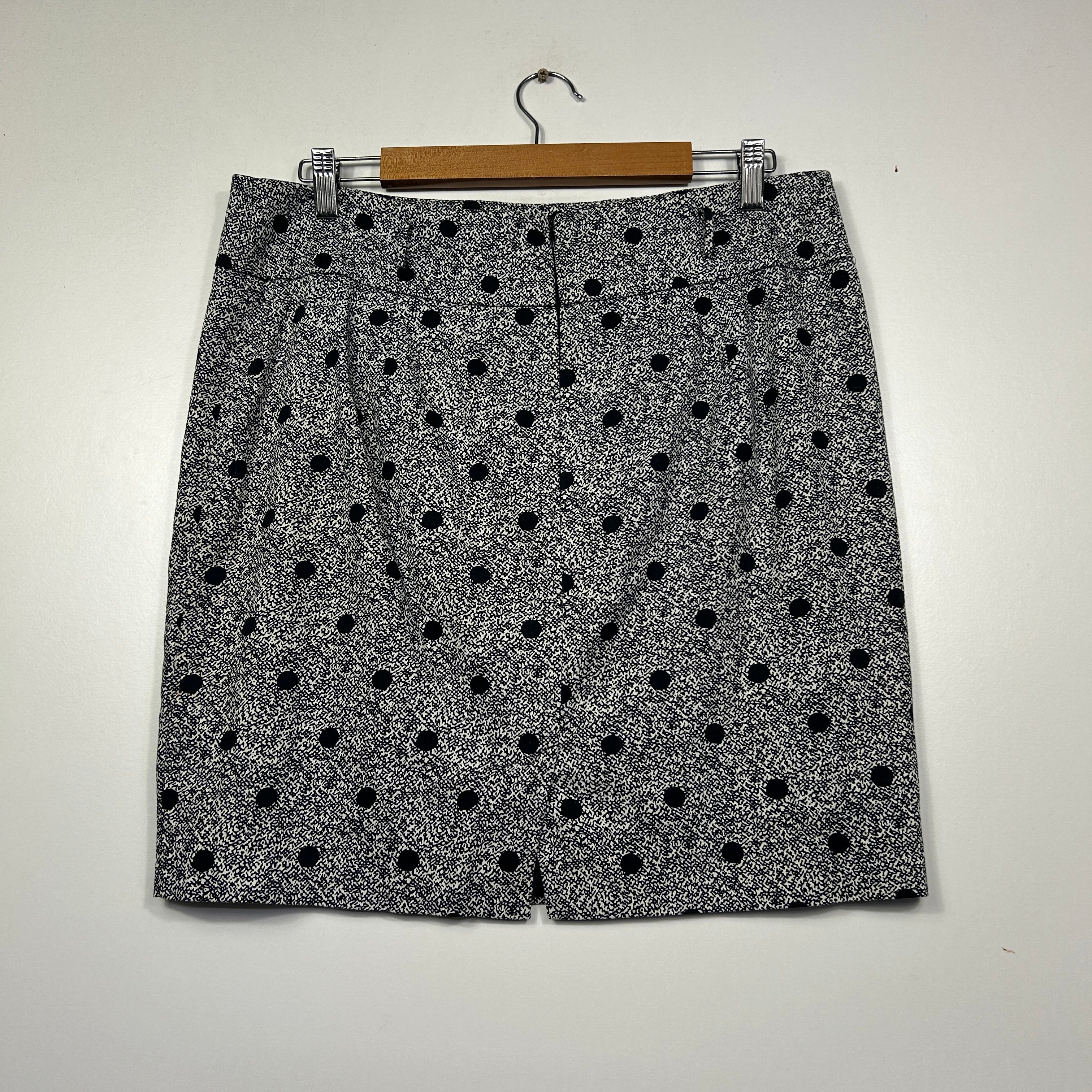 Review Black White Polka Dot Pencil Skirt - Size 14 - Image 2