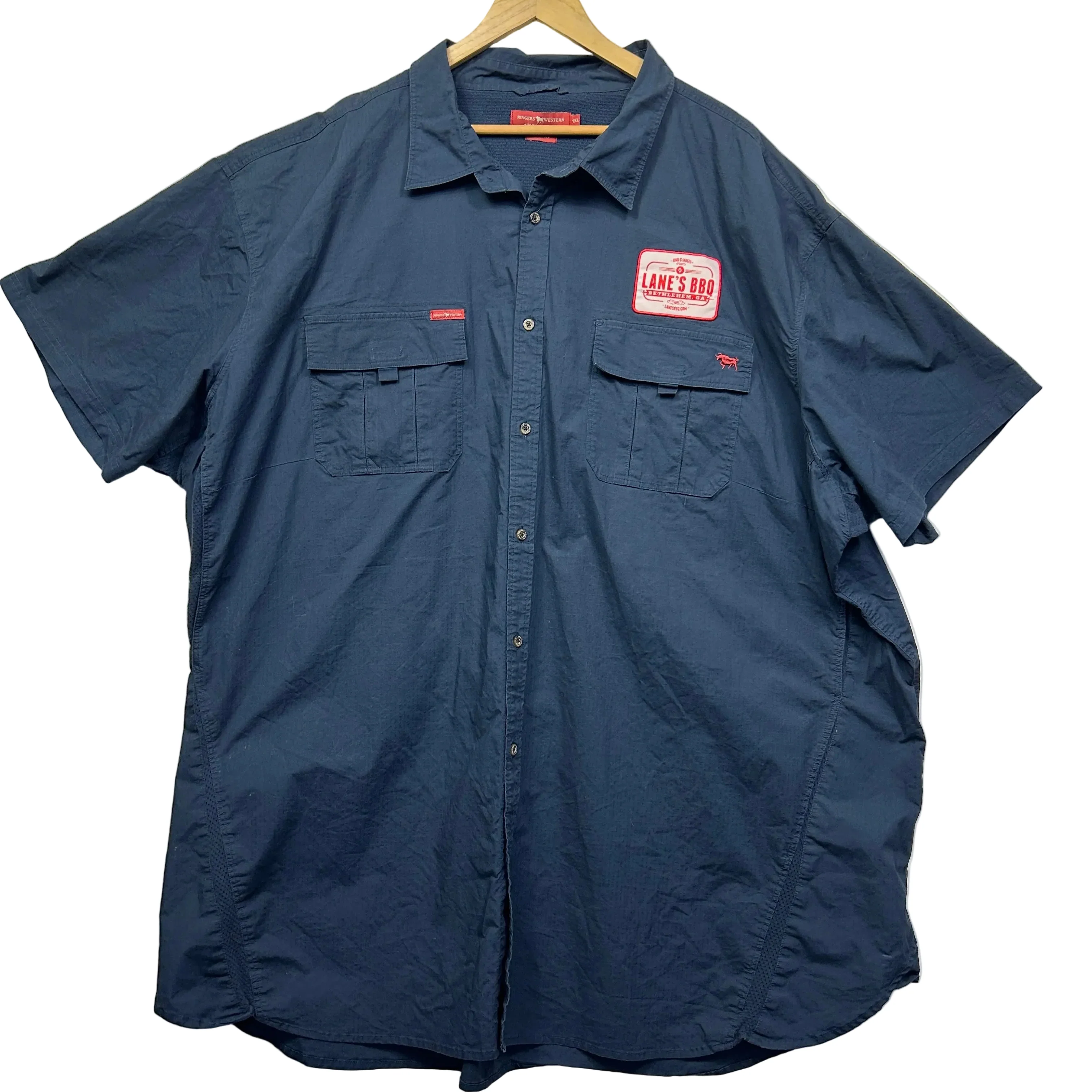 Ringers Western Navy Short Sleeve Shirt - Size 9XL