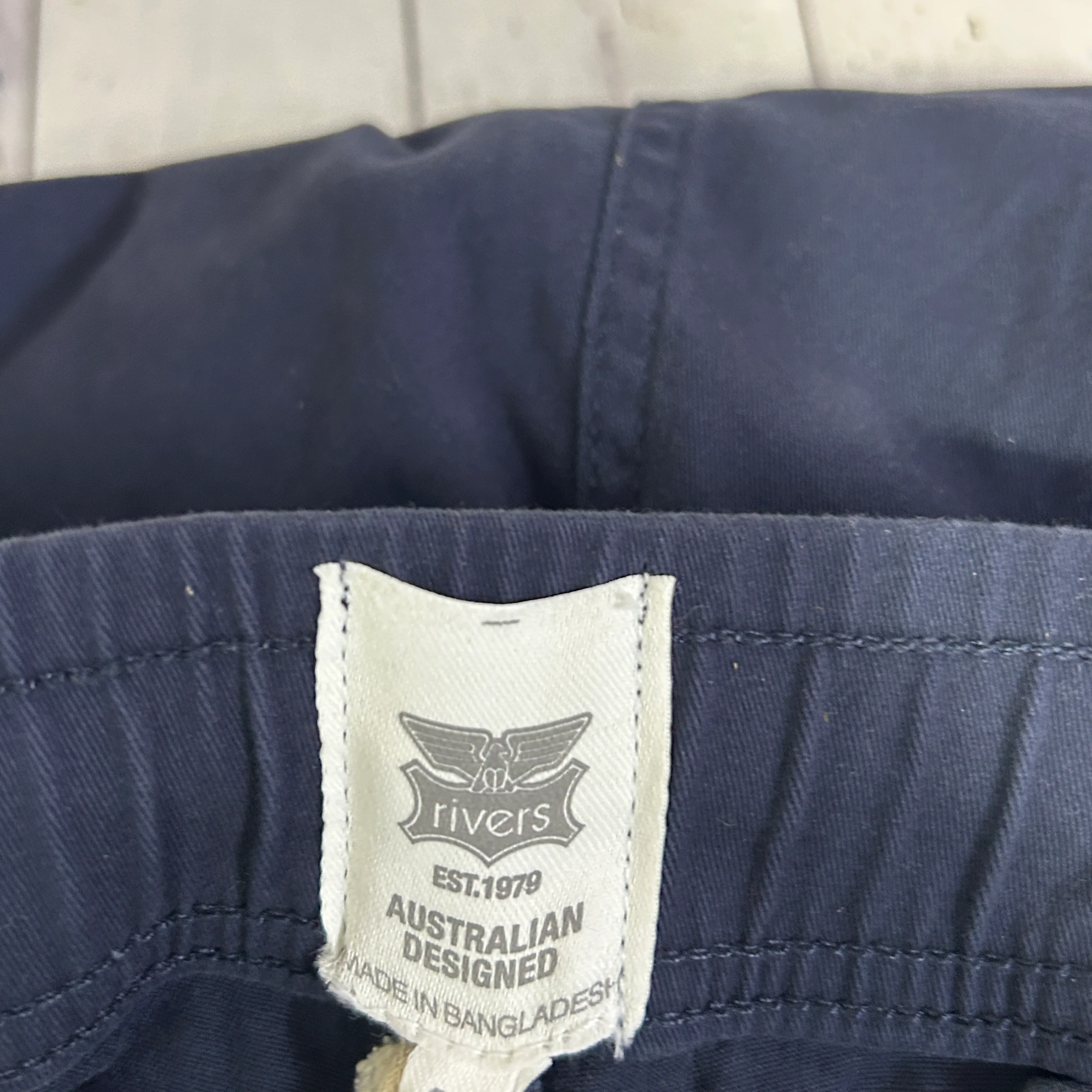 Rivers Mens Navy Drawstring Pants - Size 40 - Image 3