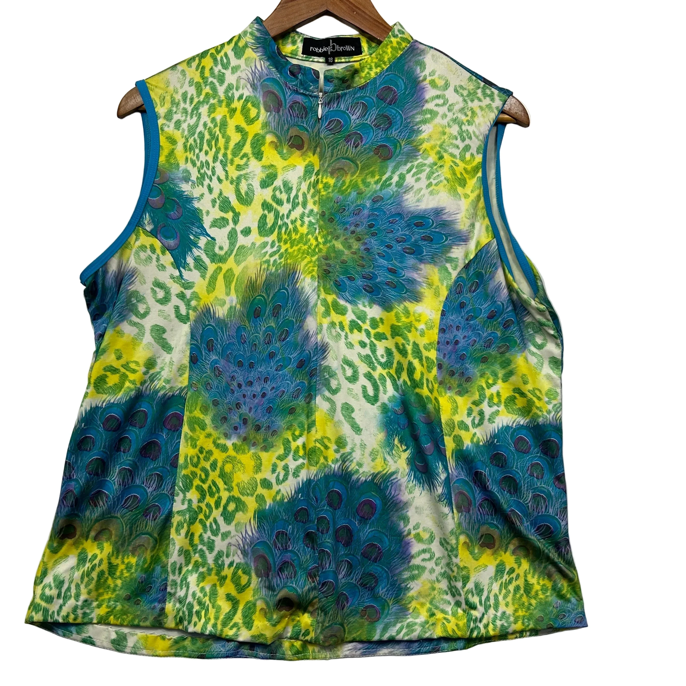 Robbie Brown Multicoloured Golf Top - Size 18