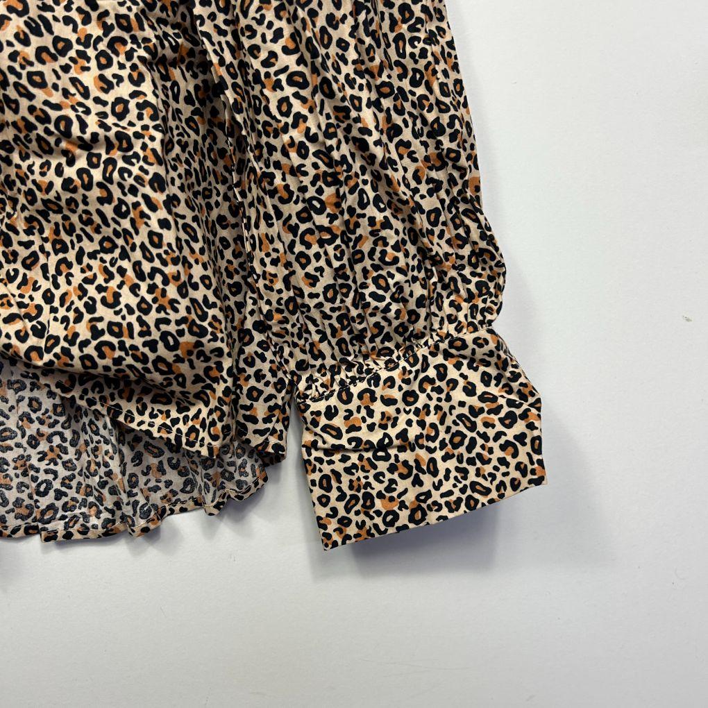 Rockmans Beige Leopard Print Cotton Shirt - Size 20 - Image 4