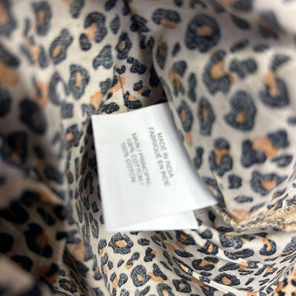 Rockmans Beige Leopard Print Cotton Shirt - Size 20 - Image 5