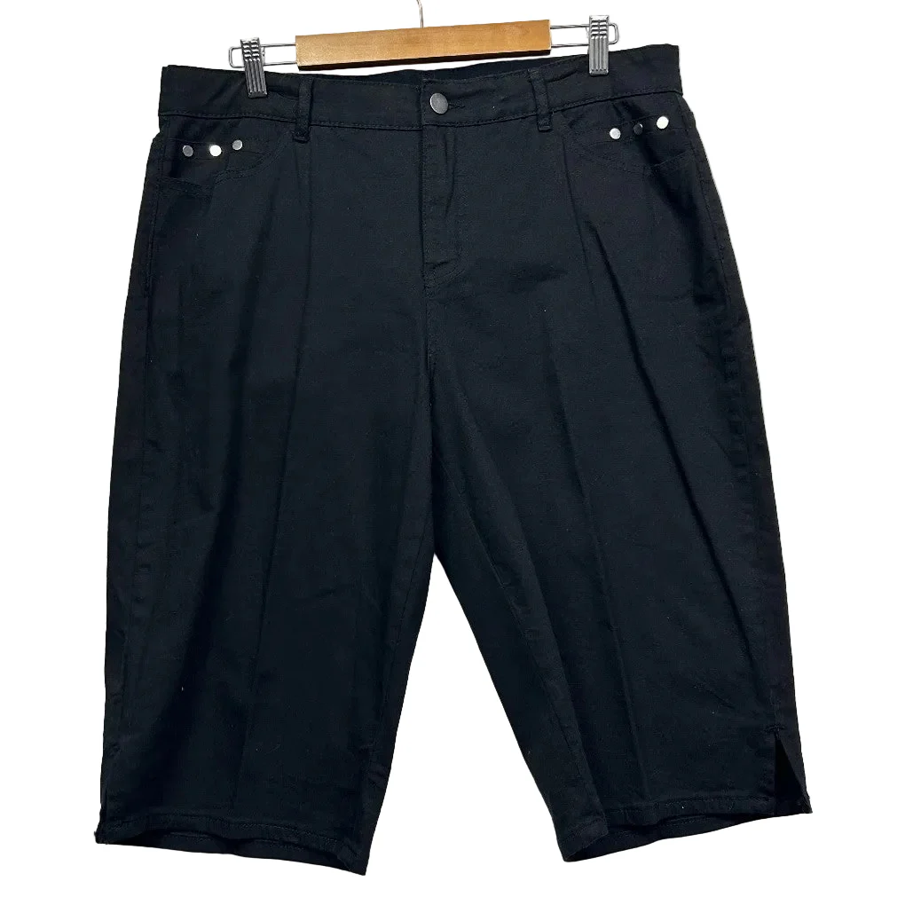 Rockmans Black Shorts - Size 18