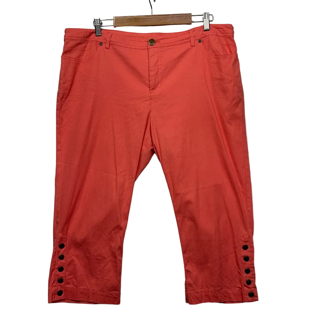 Rockmans Coral Capri Pants - Size 18