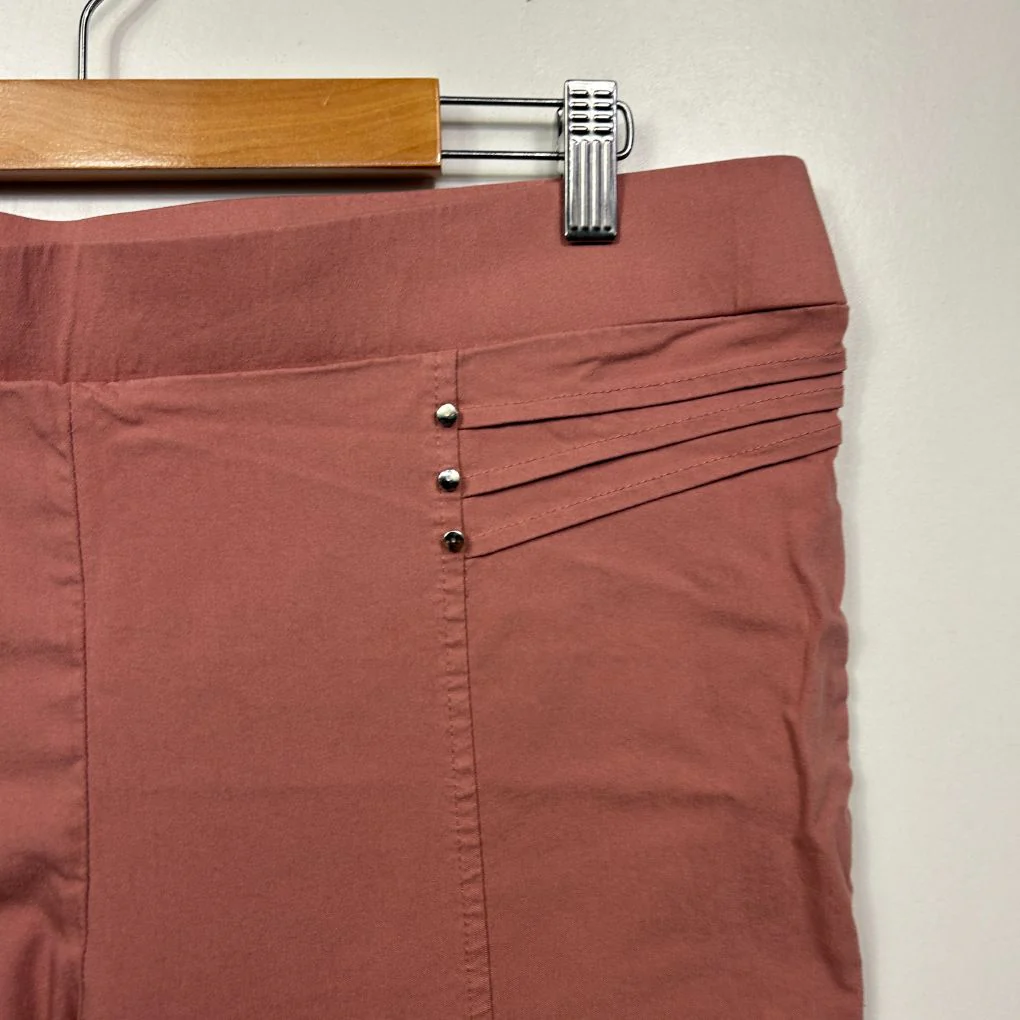 Rockmans Dusty Pink Cropped Pants - Size 18 - Image 5