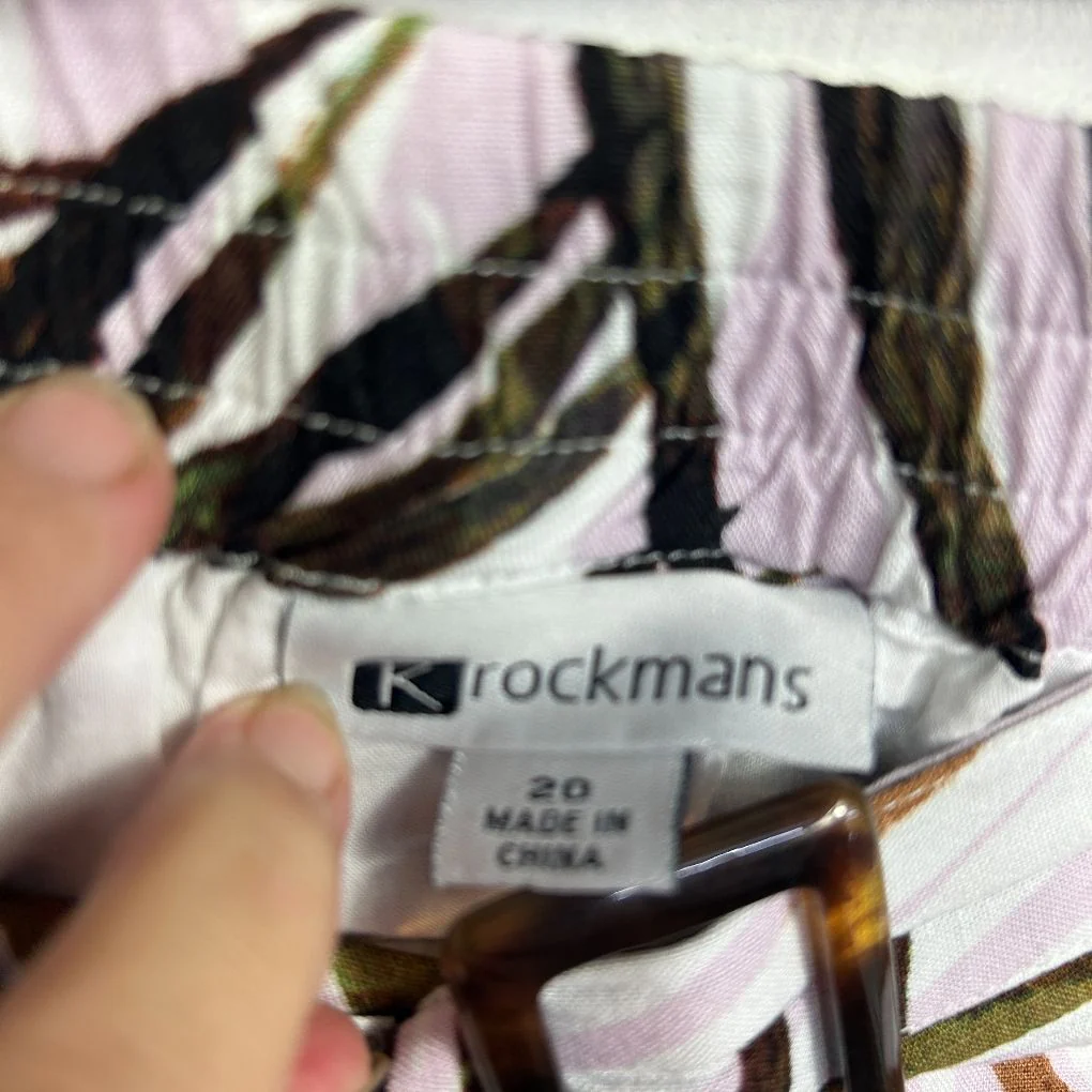 Rockmans Multicoloured Palm Print Skirt - Size 20 - Image 2