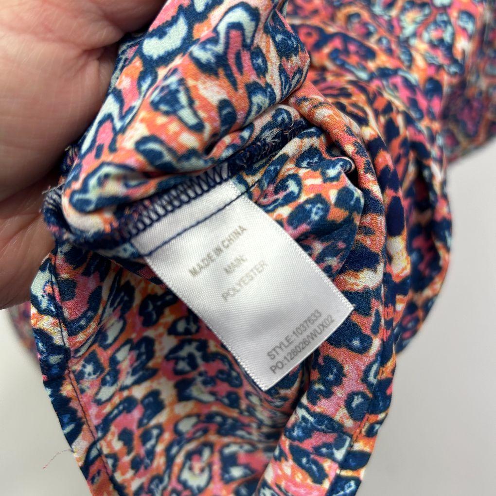Rockmans Orange Abstract Print Top - Size L/XL - Image 5