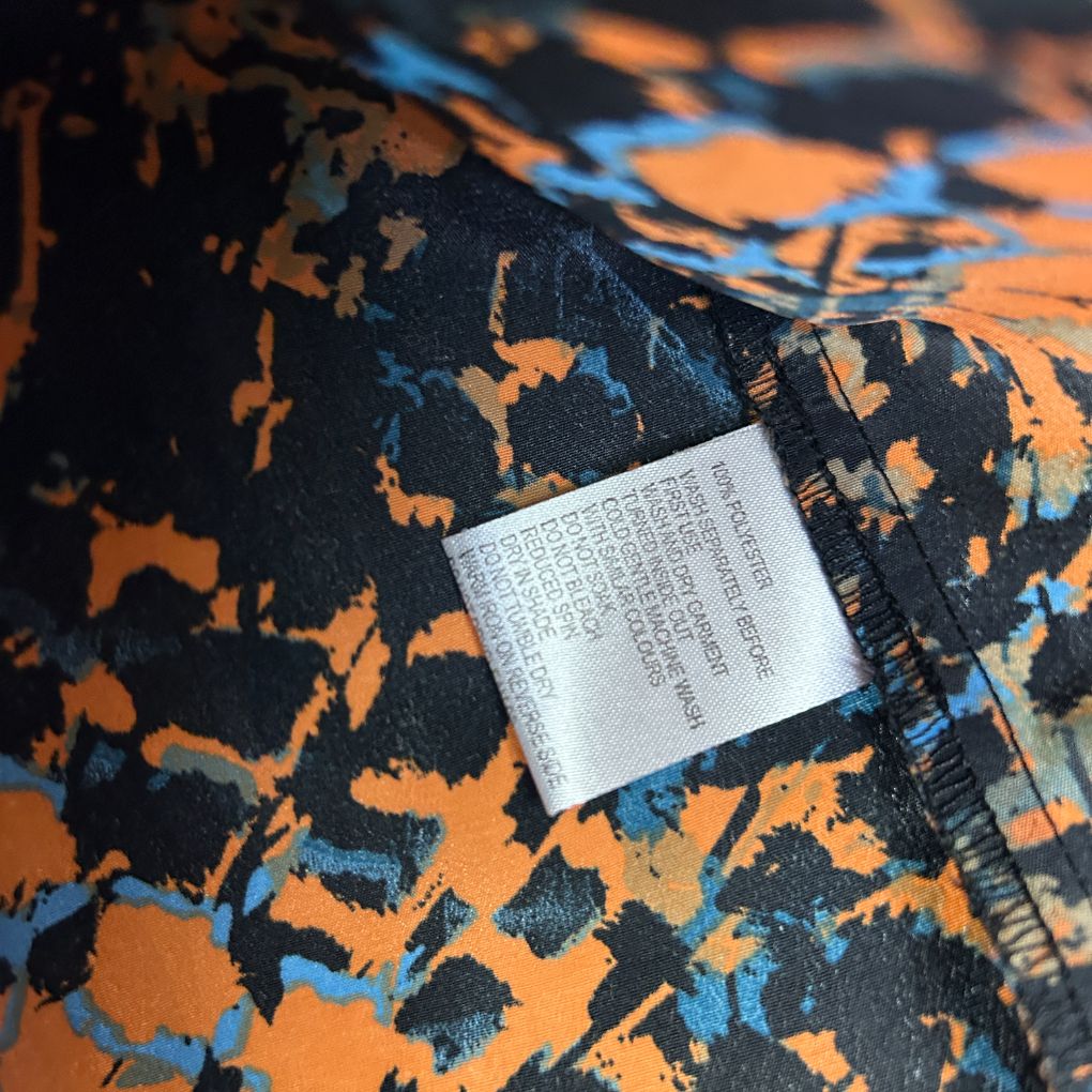 Rockmans Orange Print Top - Size 18 - Image 5