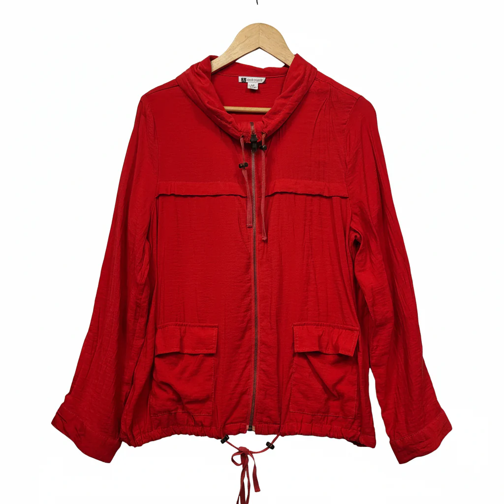 Rockmans Red Lightweight Jacket Top - Size 14