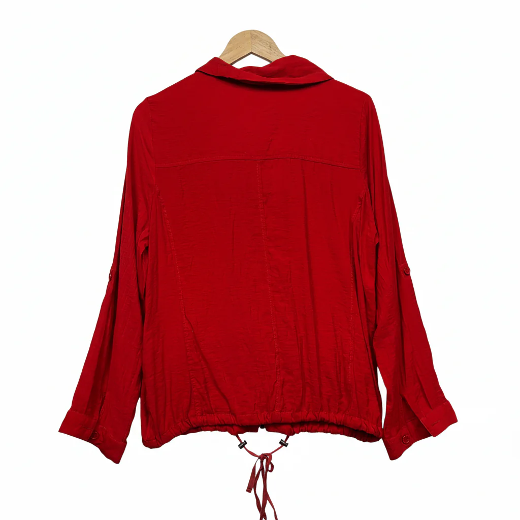 Rockmans Red Lightweight Jacket Top - Size 14 - Image 2