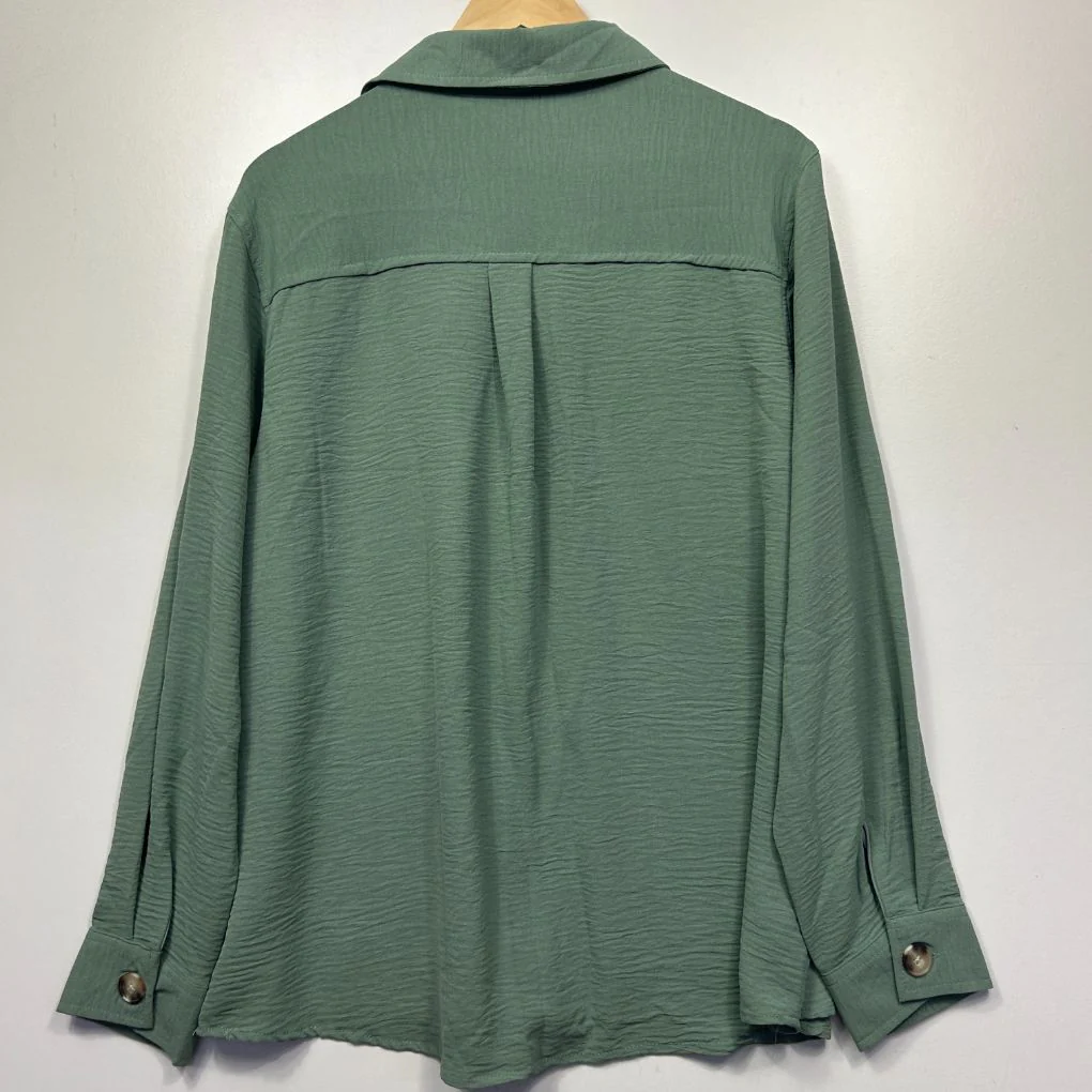 Rockmans Sage Green Shacket - Size 18 - Image 4