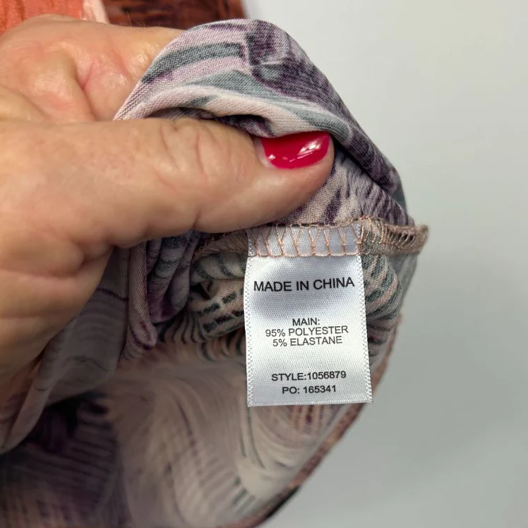 Rockmans Tropical Leaf Print Top - Size M - Image 3