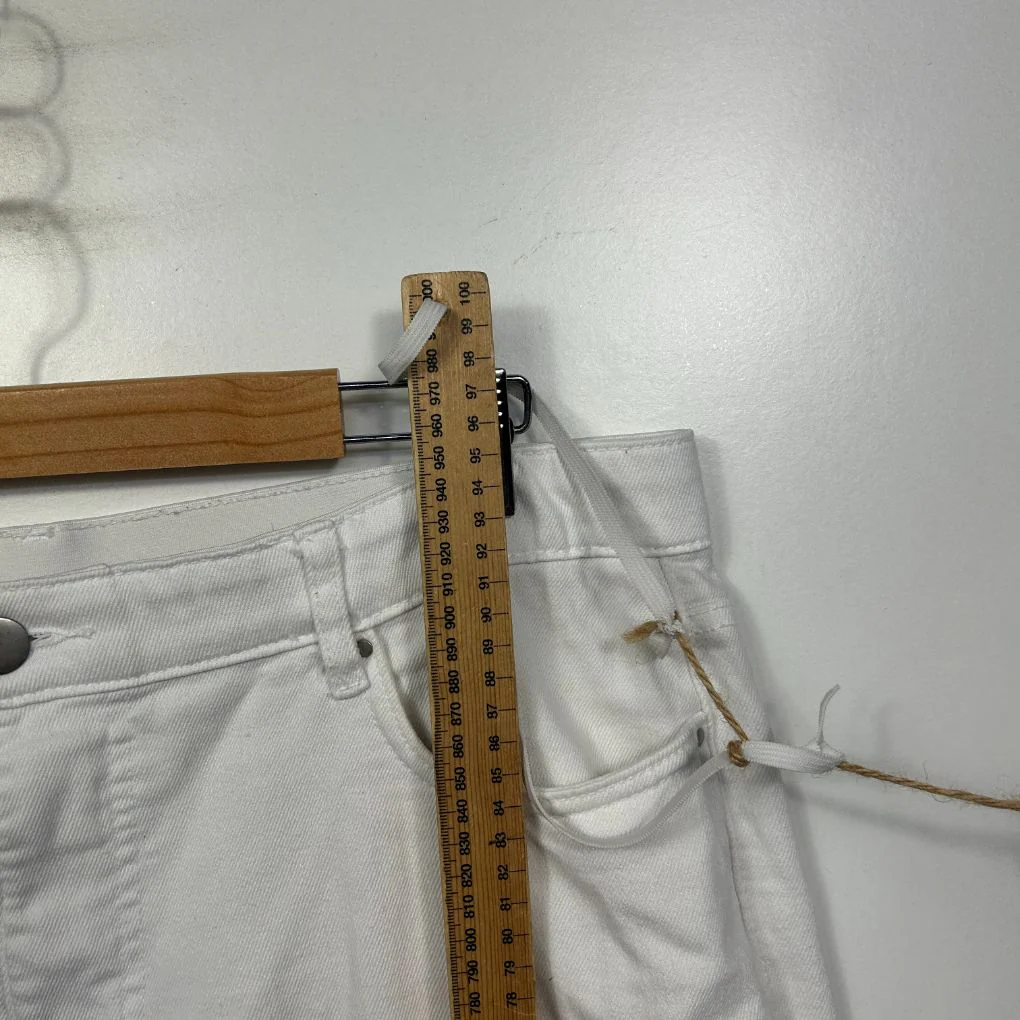 Rockmans White Cotton Jeans - Size 16 - Image 6