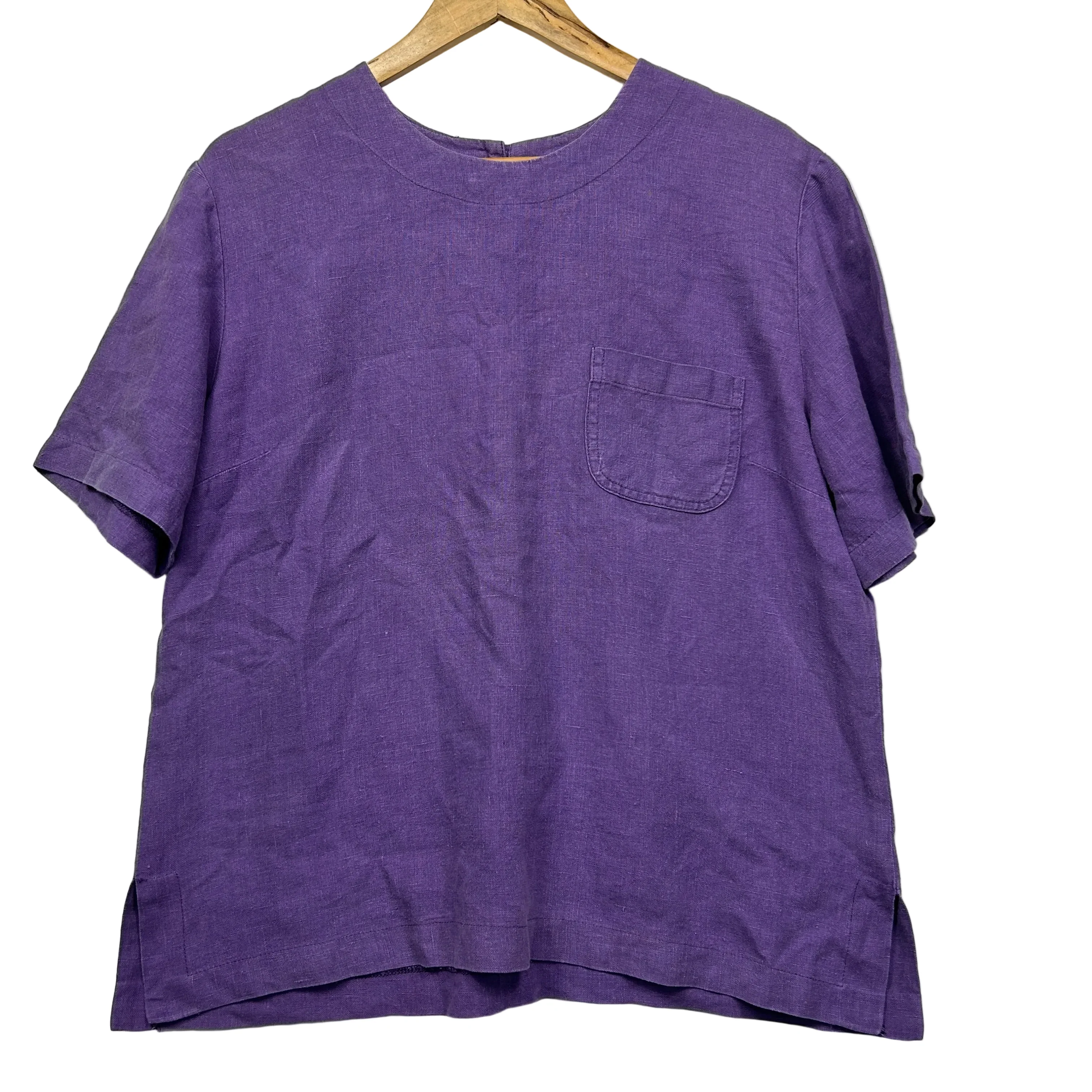 Rogues Australia Purple Linen Top - Size 12