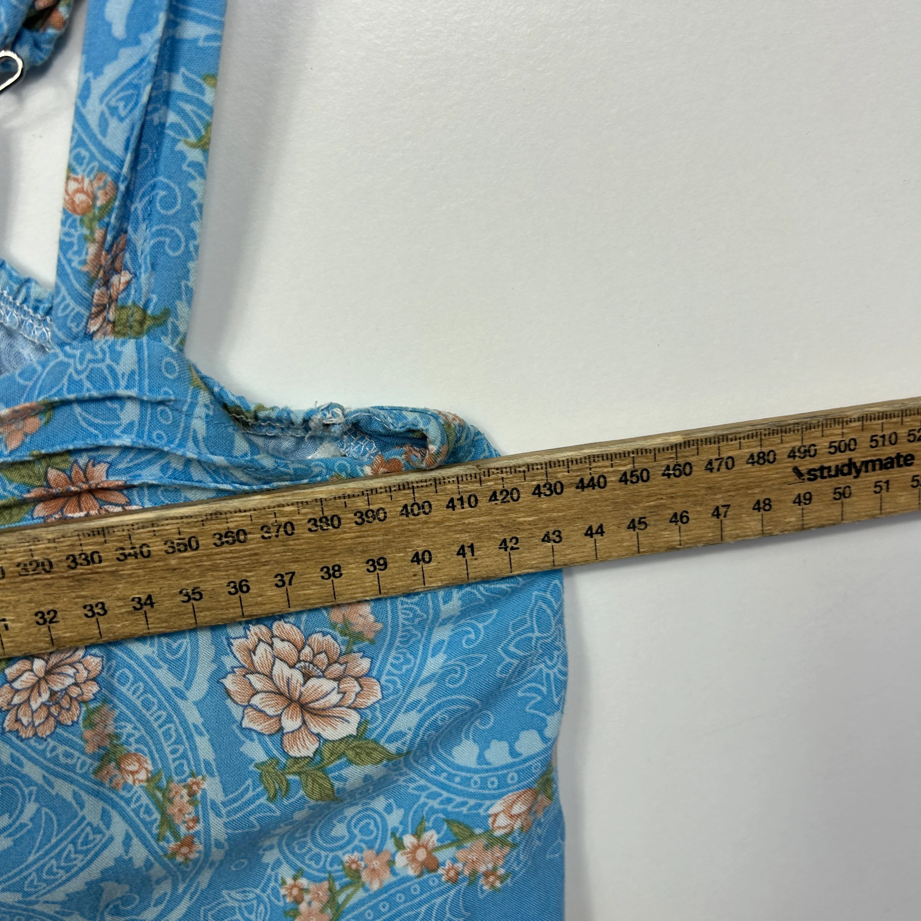 Sally Bright Blue Floral Maxi Dress - Size 14 - Image 5