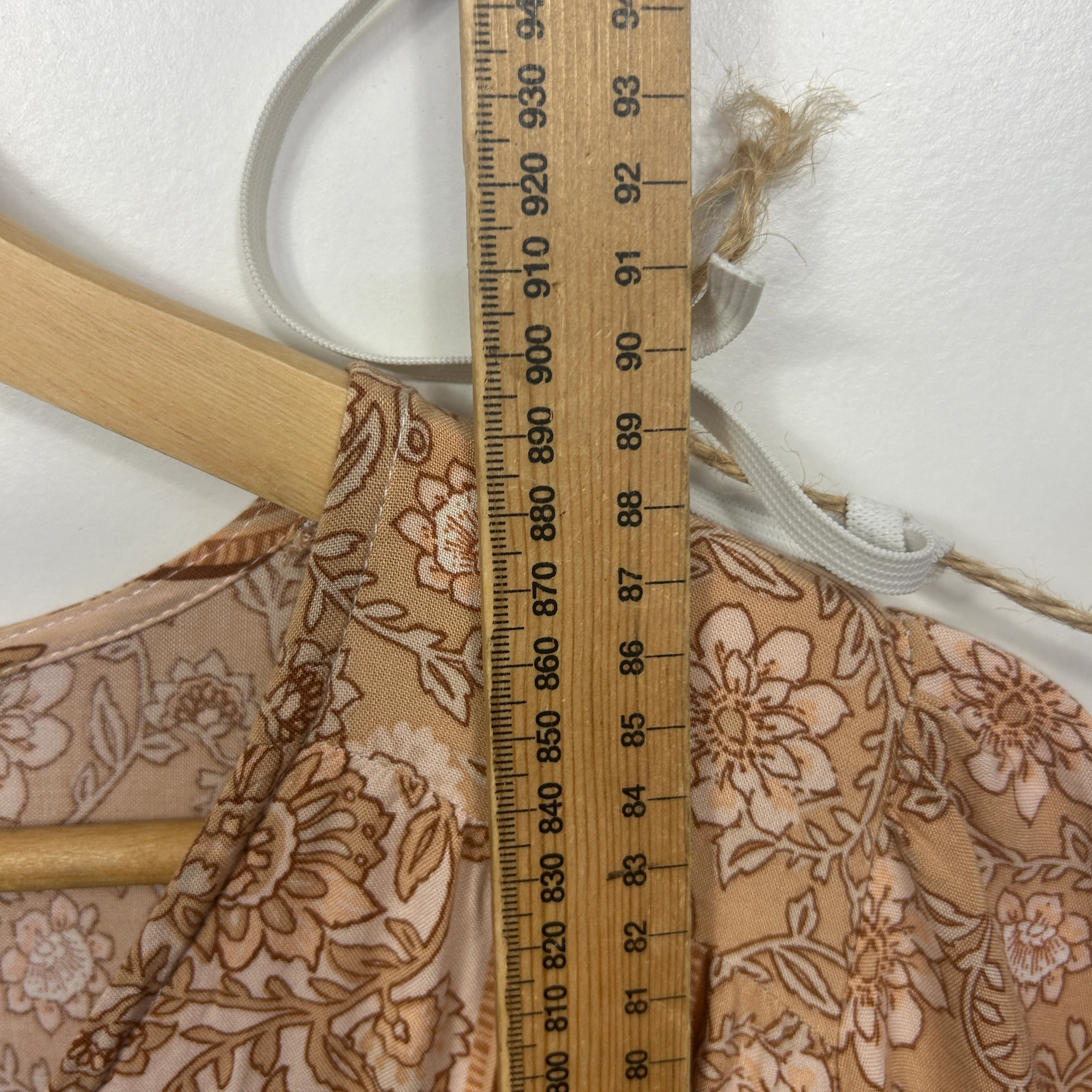 Salty Bright Beige Floral Boho Dress - Size 12 - Image 6
