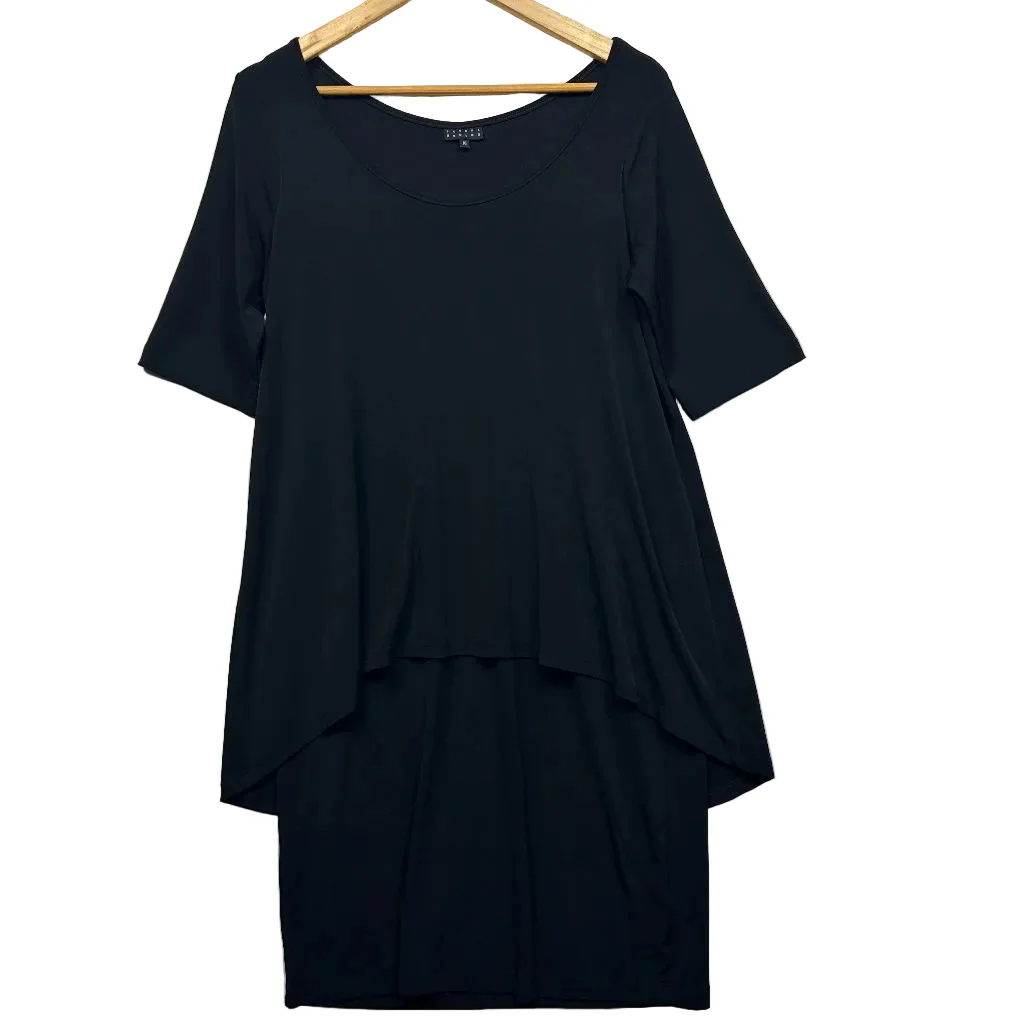 Sandra Soulos Black Layered Dress - Size 16