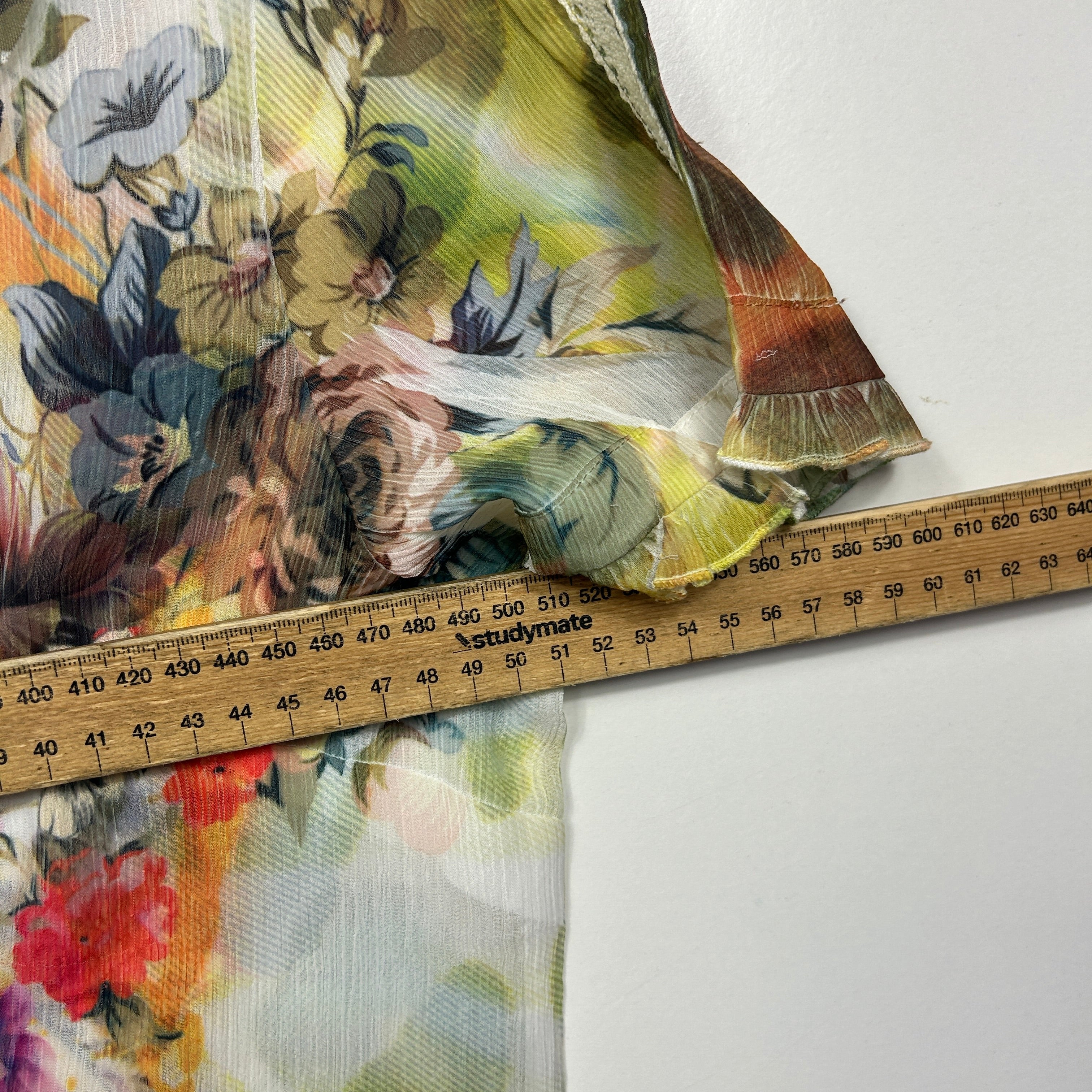 Seven Sisters Multicoloured Floral Sheer Blouse - Size 3 14/16 - Image 5