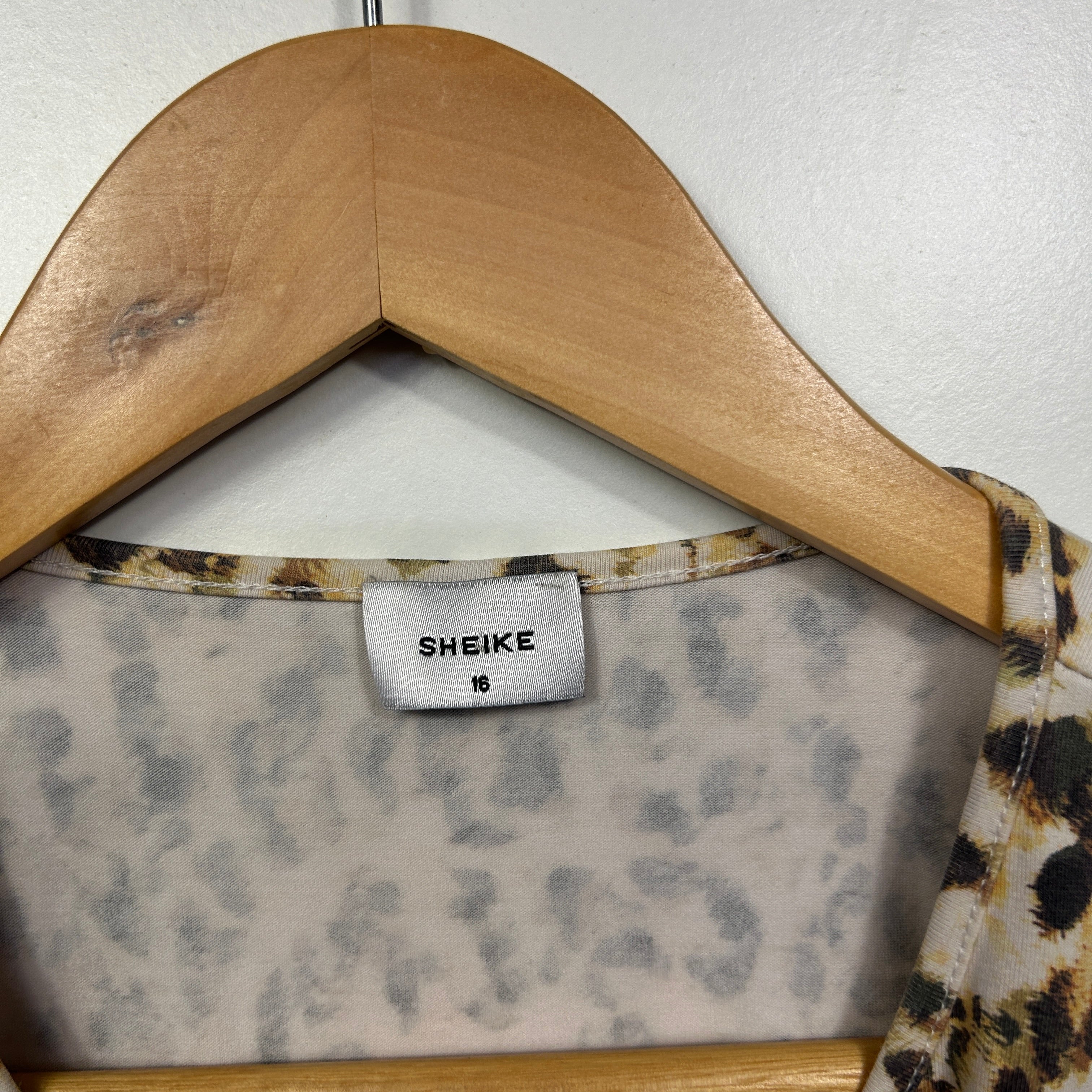 Sheike Leopard Print Crop Top - Size 16 - Image 2