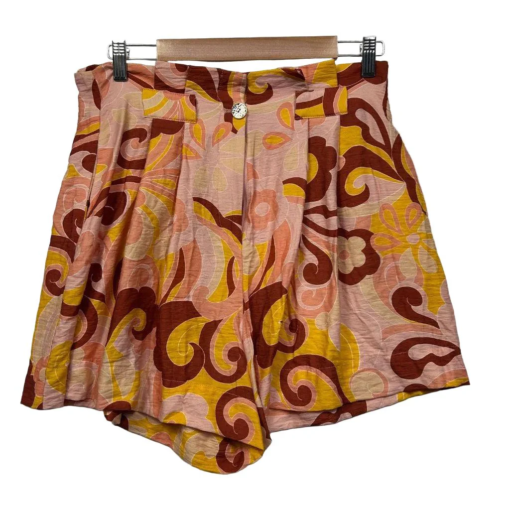 Sheike Multicoloured Retro Print Shorts - Size 14