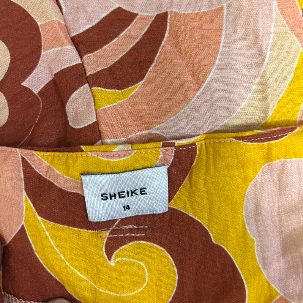 Sheike Multicoloured Retro Print Shorts - Size 14 - Image 3