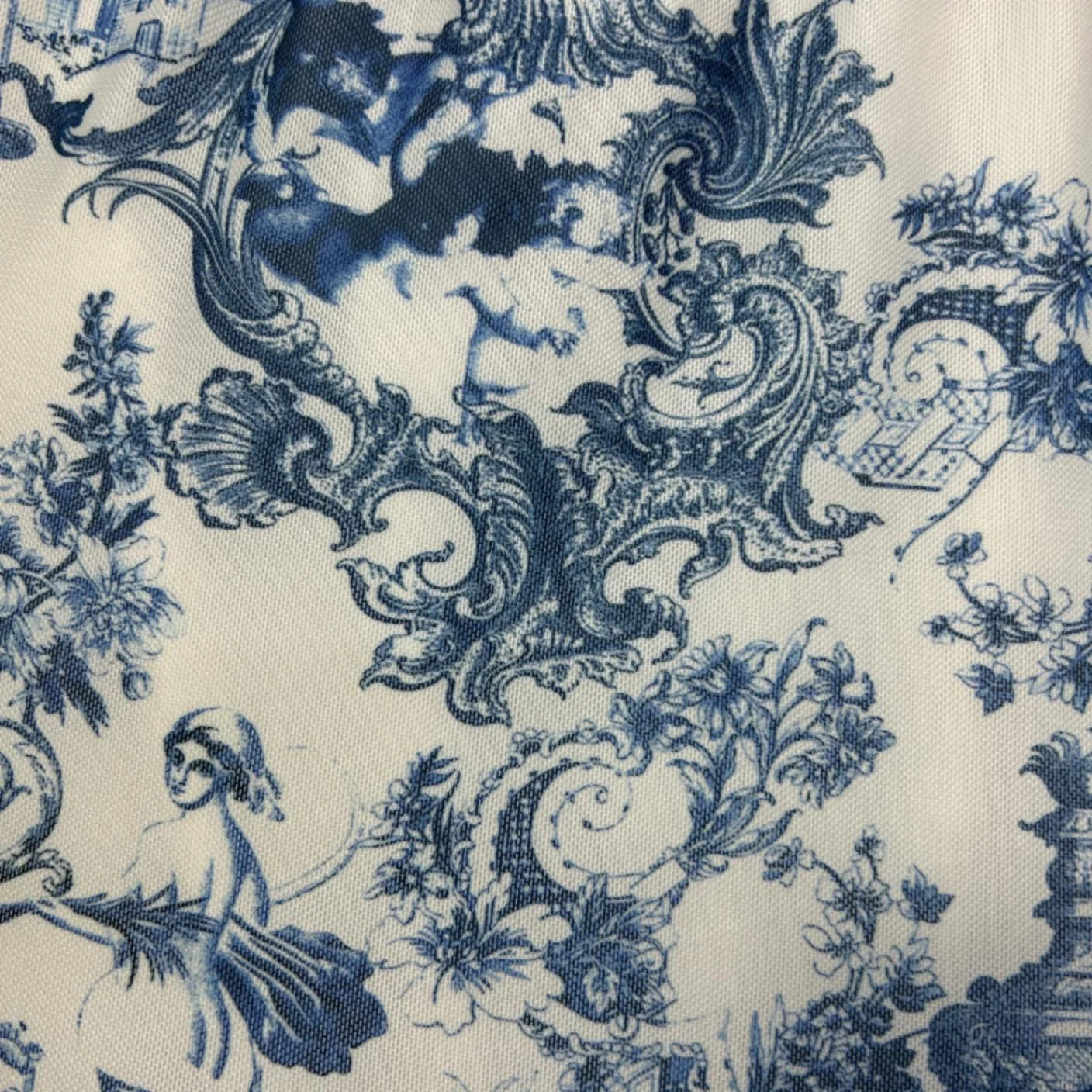 SHEIN Blue White Floral Mini Skirt Size XL 14 16 - Image 3